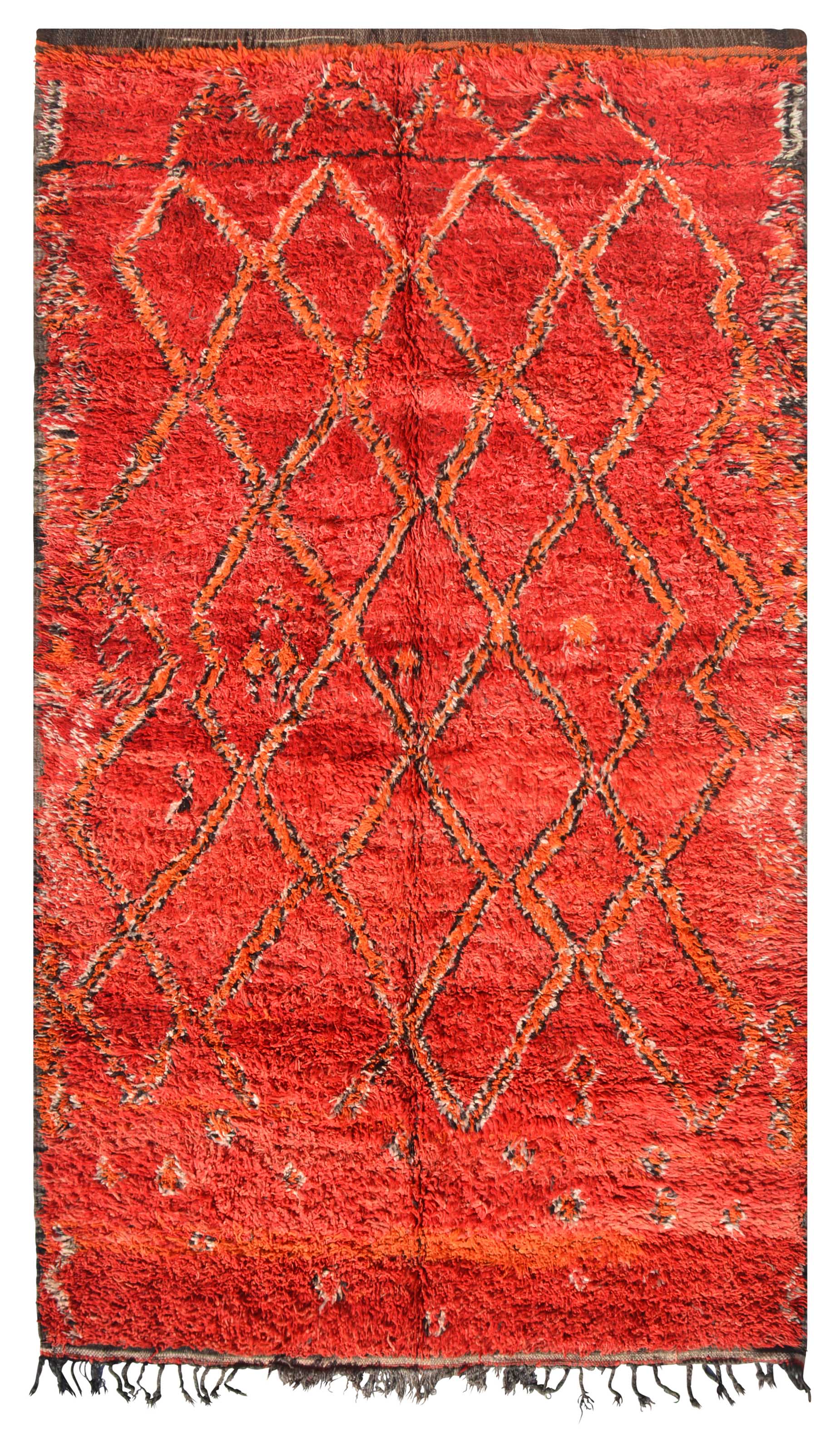 Amazing Life (6'4" x 10'10") – Vintage Red Diamond Moroccan Area Rug