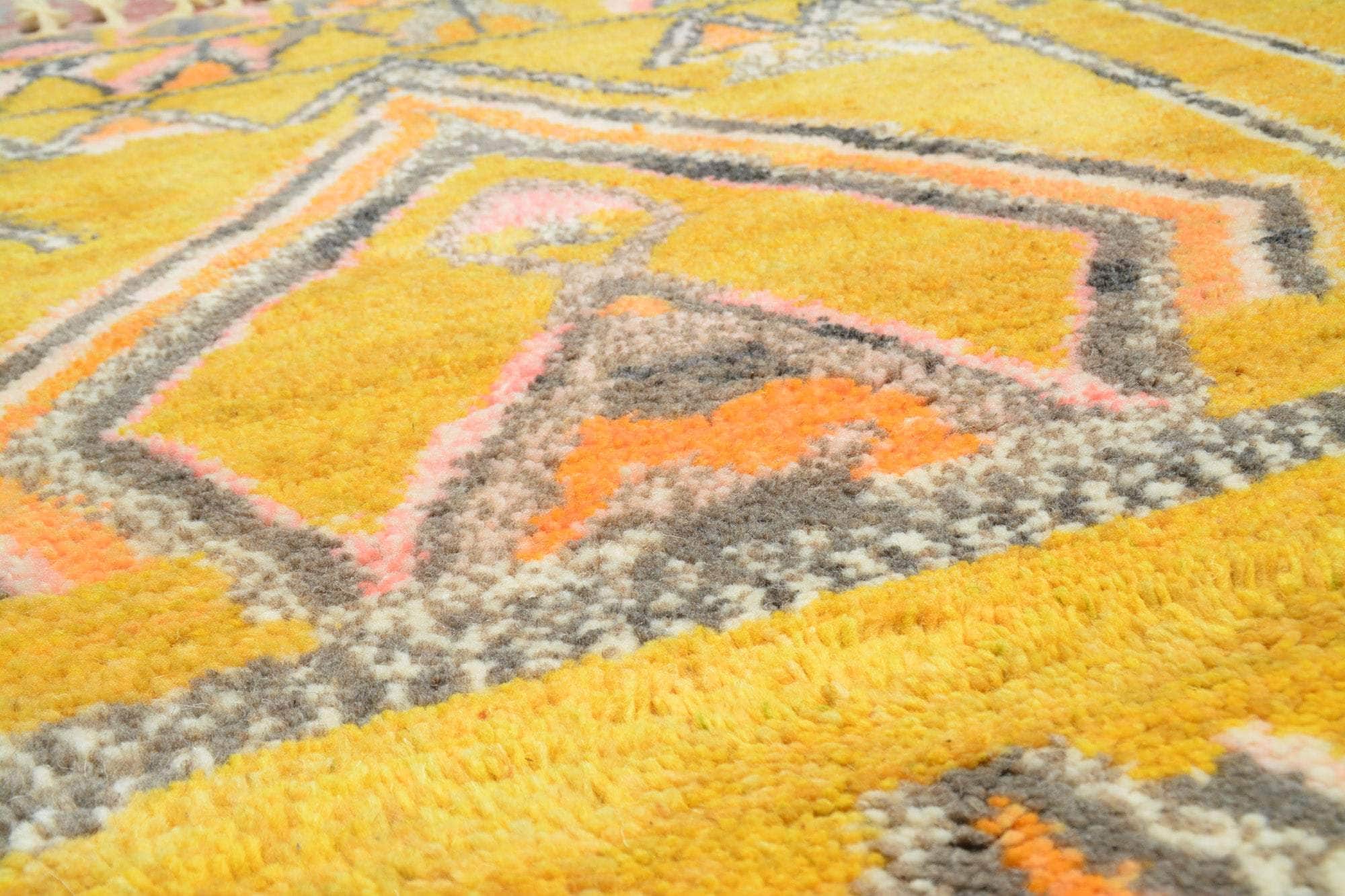 August 1980 | Bespoke Rich Yellow Tribal Azilal Rug - Image 2