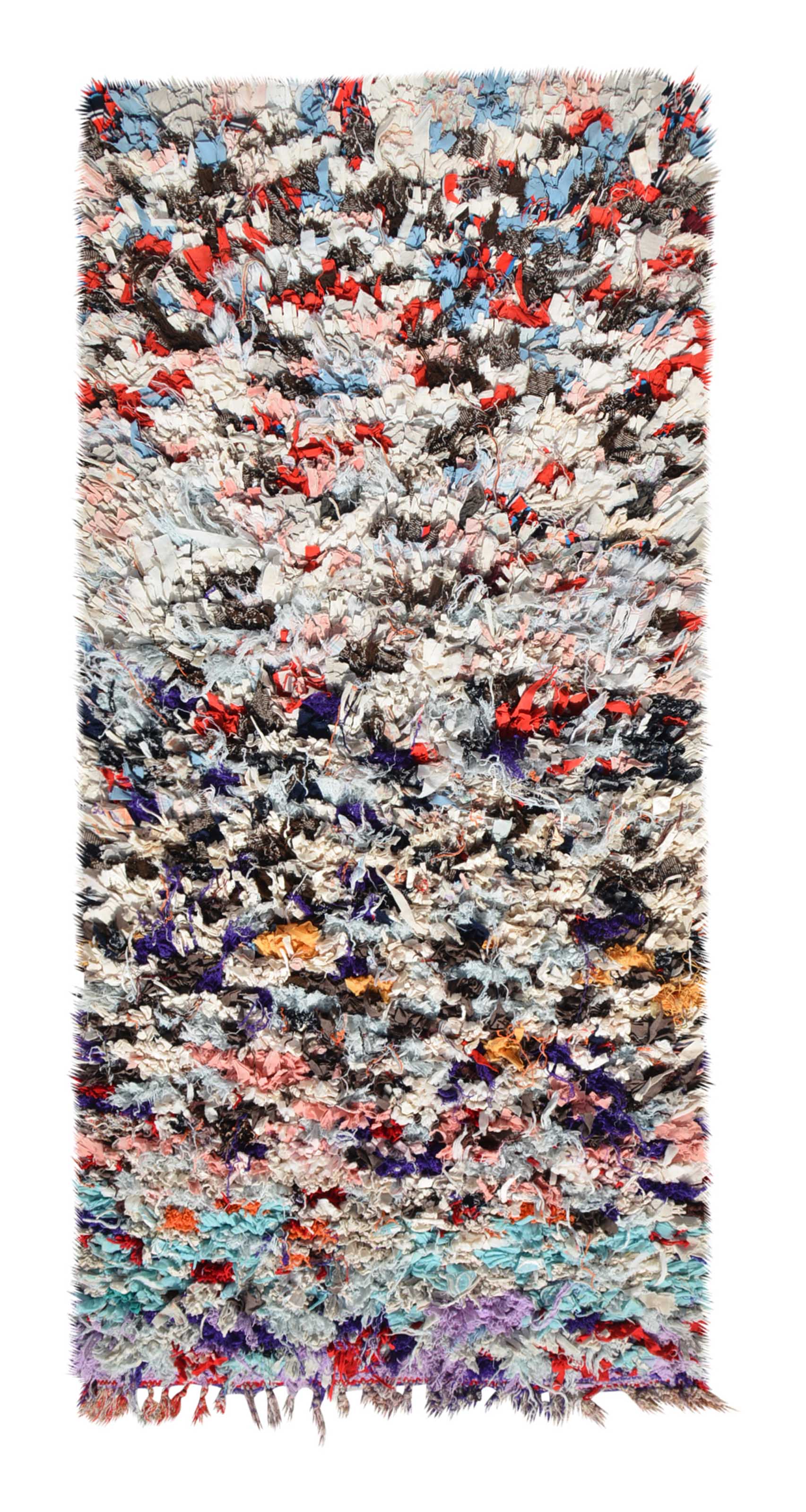 Be Love (2'5" x 5'5") – Vibrant Recycled Cotton Vintage Boucherouite Runner