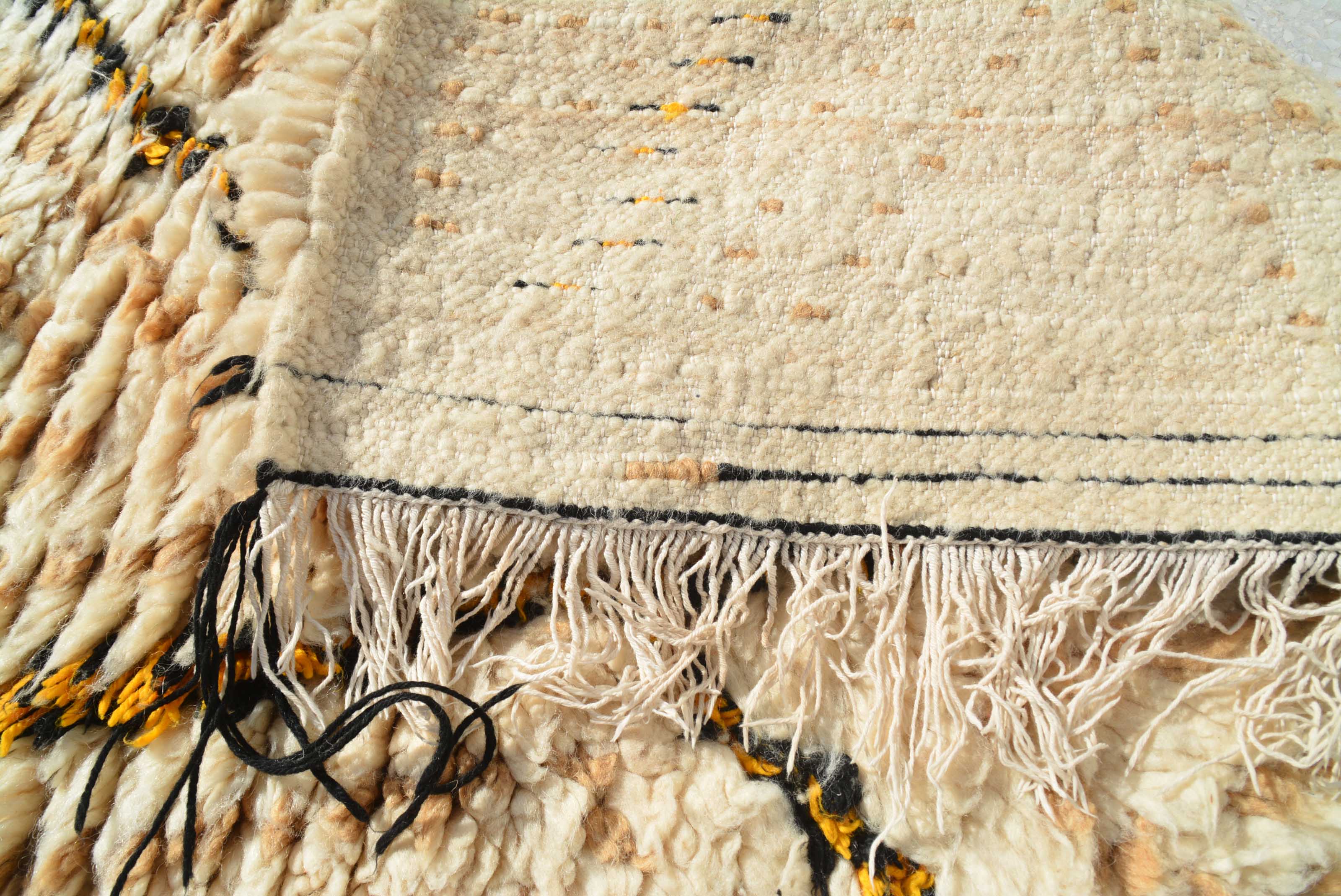 Bee Sweet (3'6" x 8') – Vintage Yellow-Accented Geometric Moroccan Runner - Image 3