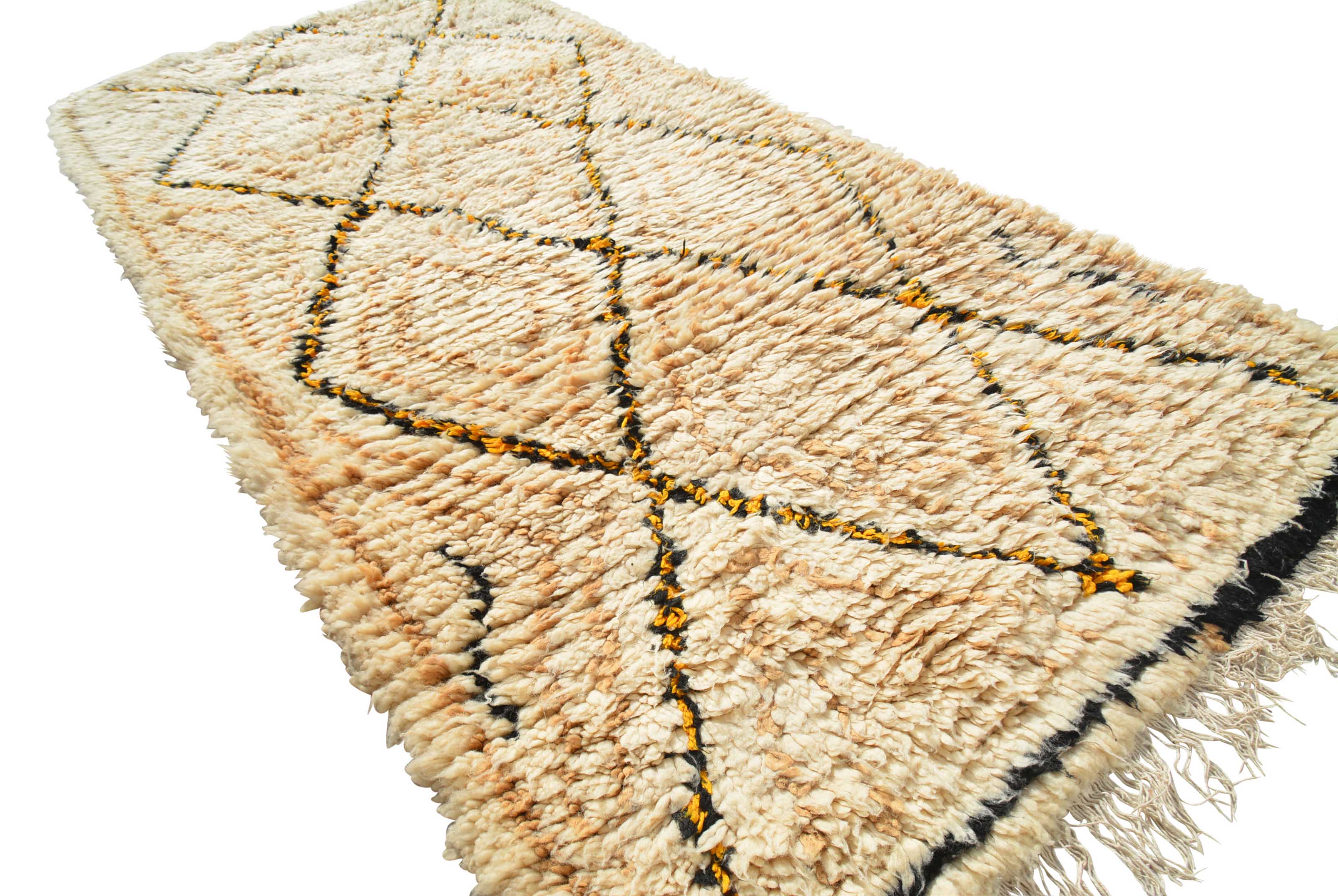 Bee Sweet (3'6" x 8') – Vintage Yellow-Accented Geometric Moroccan Runner - Image 5