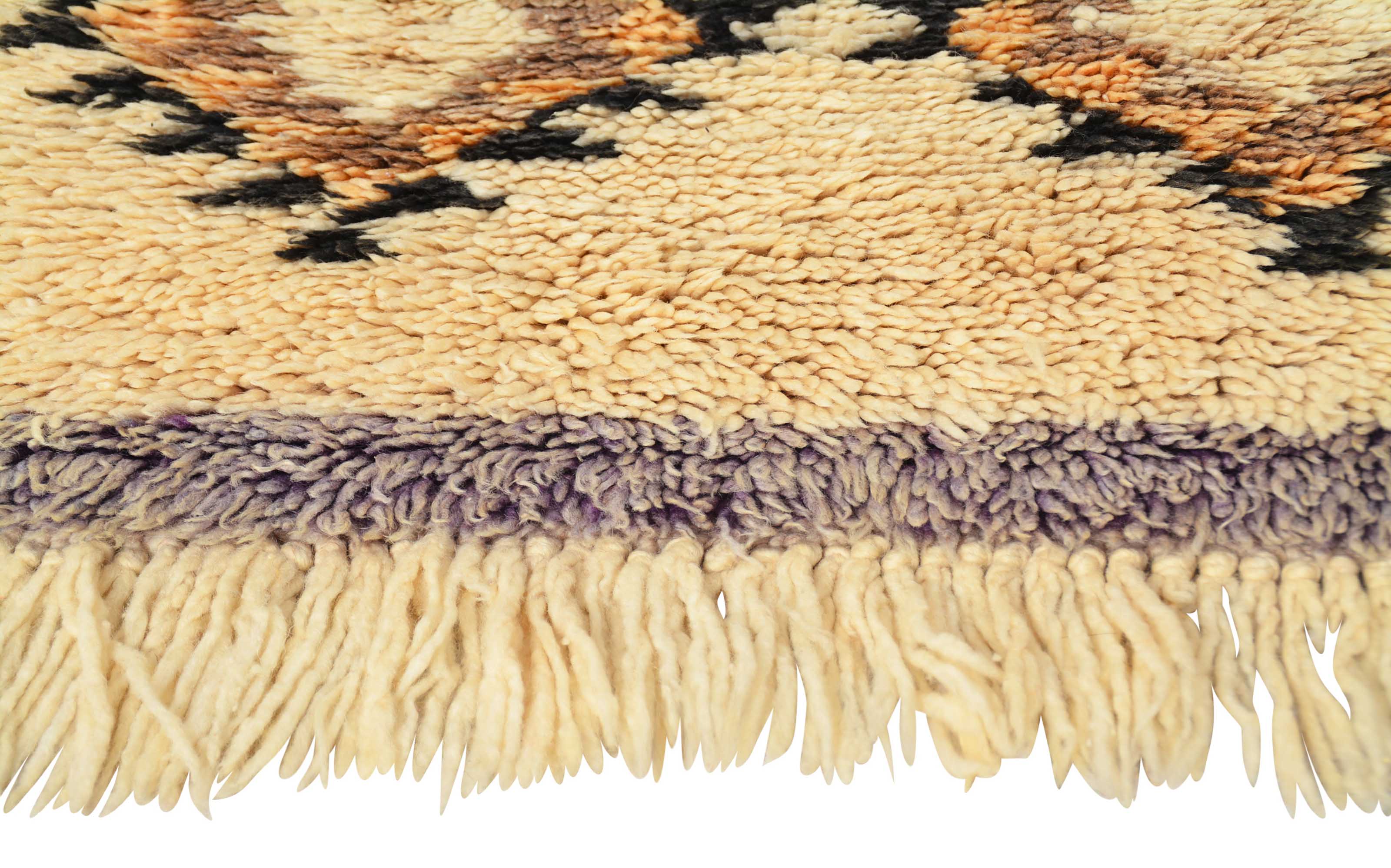 Black Towers (2'8" x 6'4") – Vintage Geometric Berber Runner Rug - Image 4