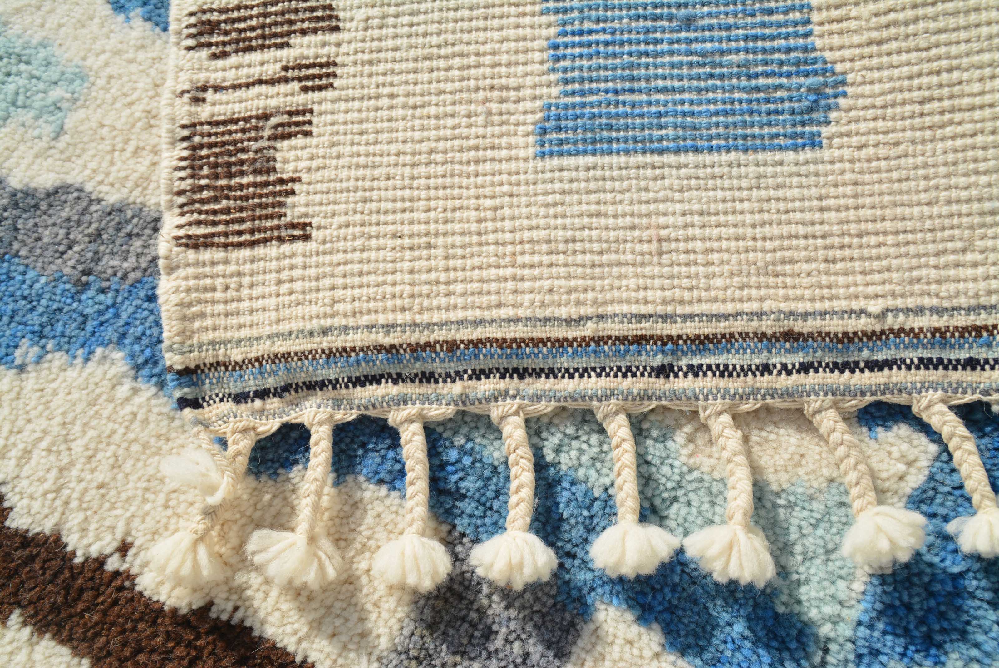 Blue Haven | Bespoke Abstract Azure Azilal Rug - Image 4