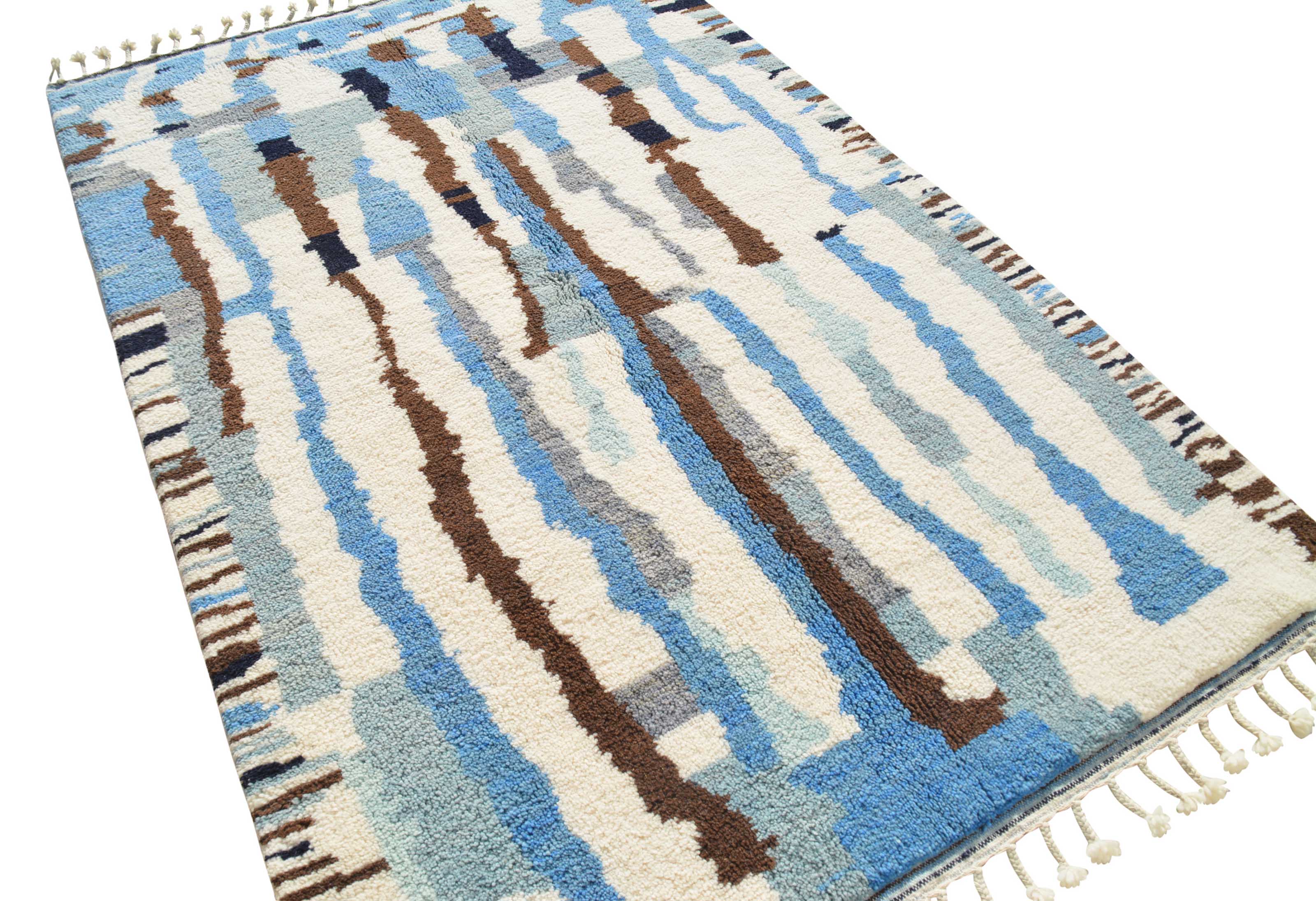 Blue Haven | Bespoke Abstract Azure Azilal Rug - Image 5