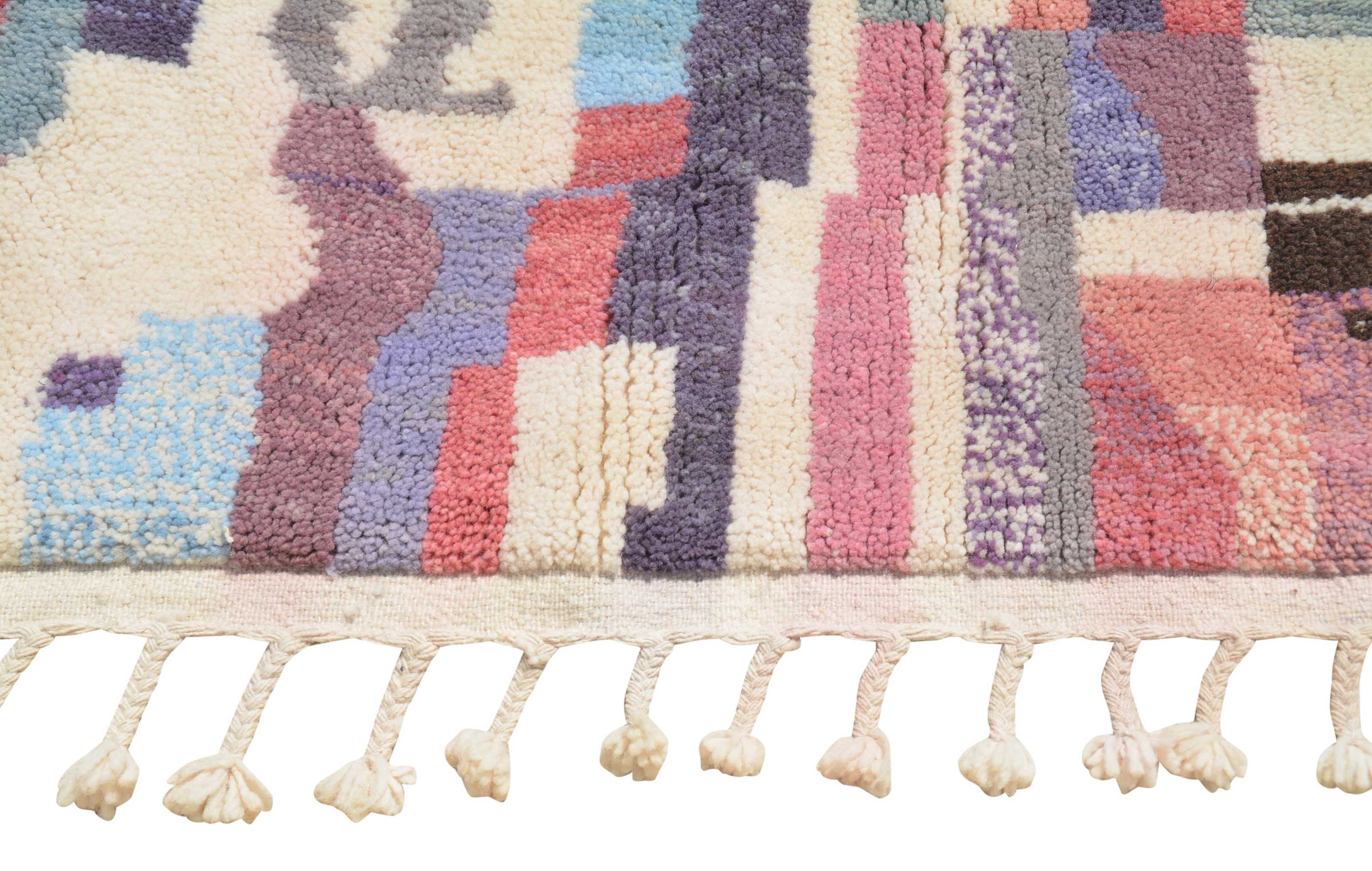 City Lights (7'0" x 9'0") - Colorful Abstract Moroccan Area Rug - Hand-Dyed Wool - Image 4