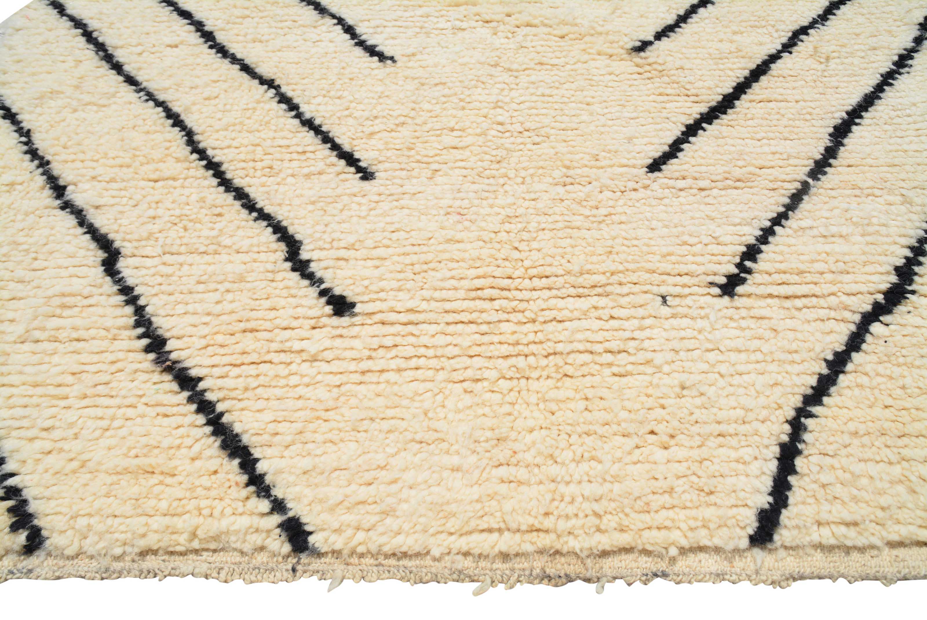 ComingUp (4'4" x 8'10") - Minimalist Stairway Beni Ourain Gallery Rug - Image 3