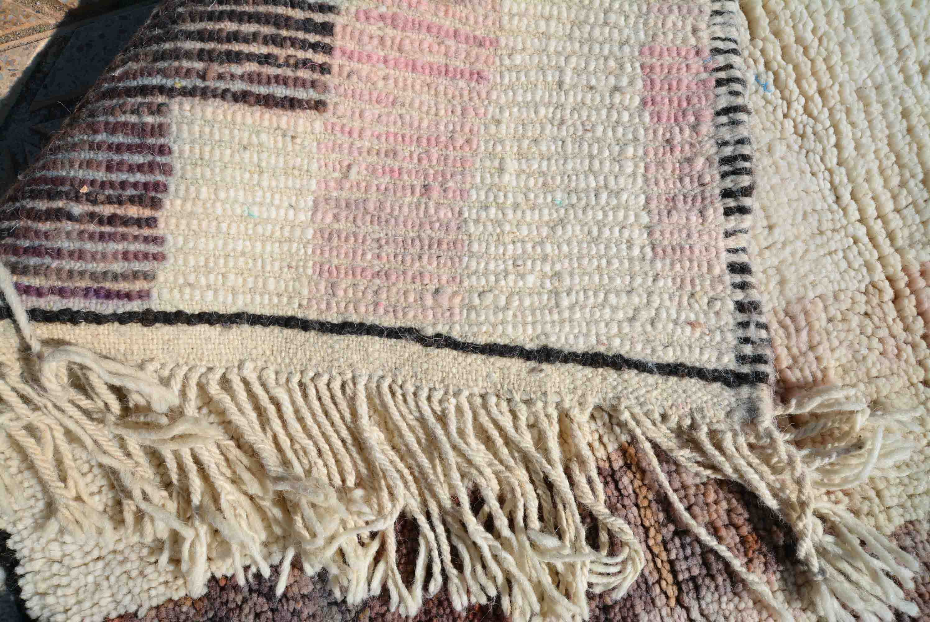 Soukaina - Custom Abstract Pink & Terracotta Handmade Moroccan Rug - Image 4