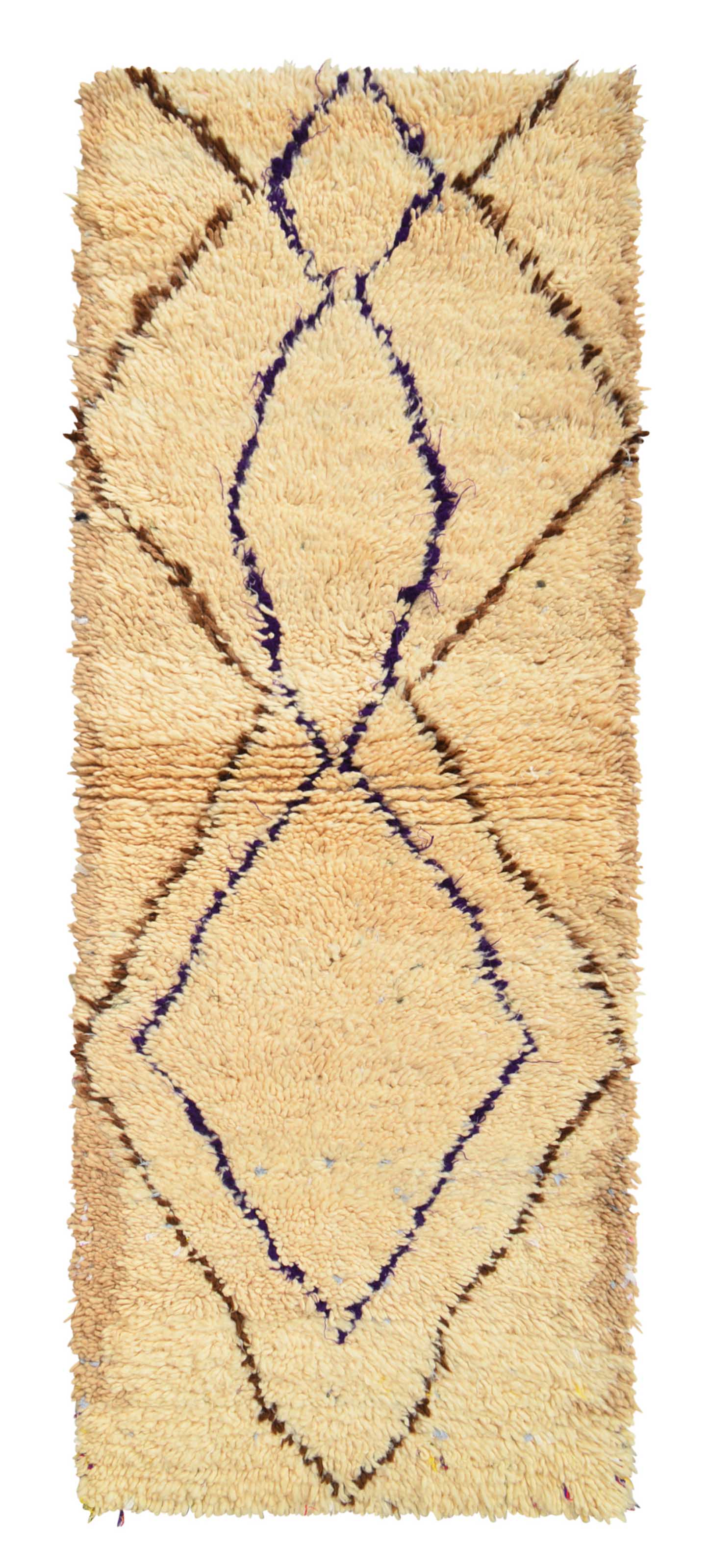 Deep Tracks (2'6" x 6'8") – Vintage Minimalist Beni Ourain Runner Rug