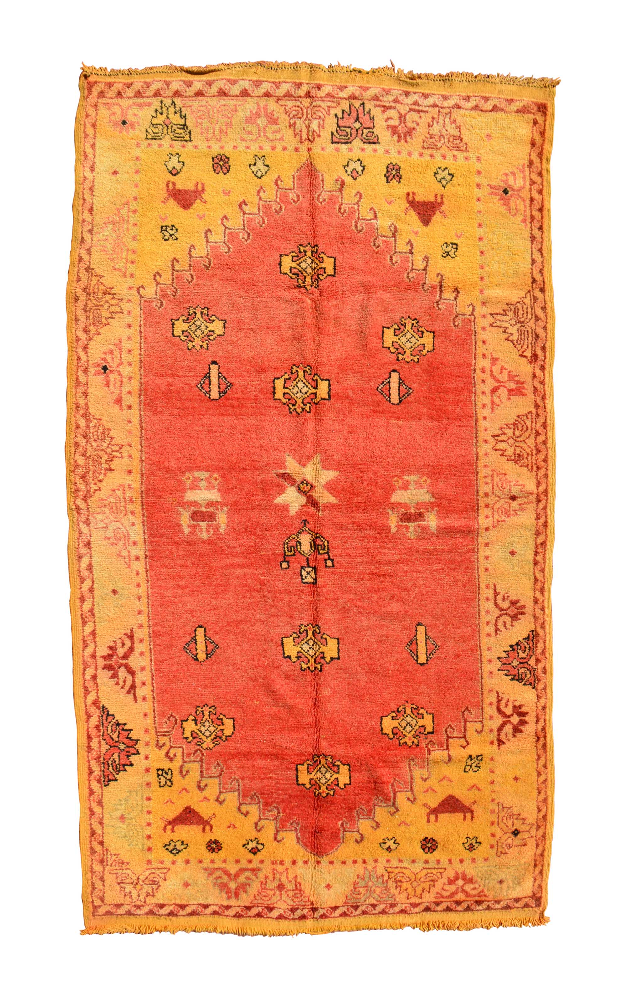 Desert Ride (5'1" x 9'2") – Vintage Warm Boujaad Rug with Camel Motifs