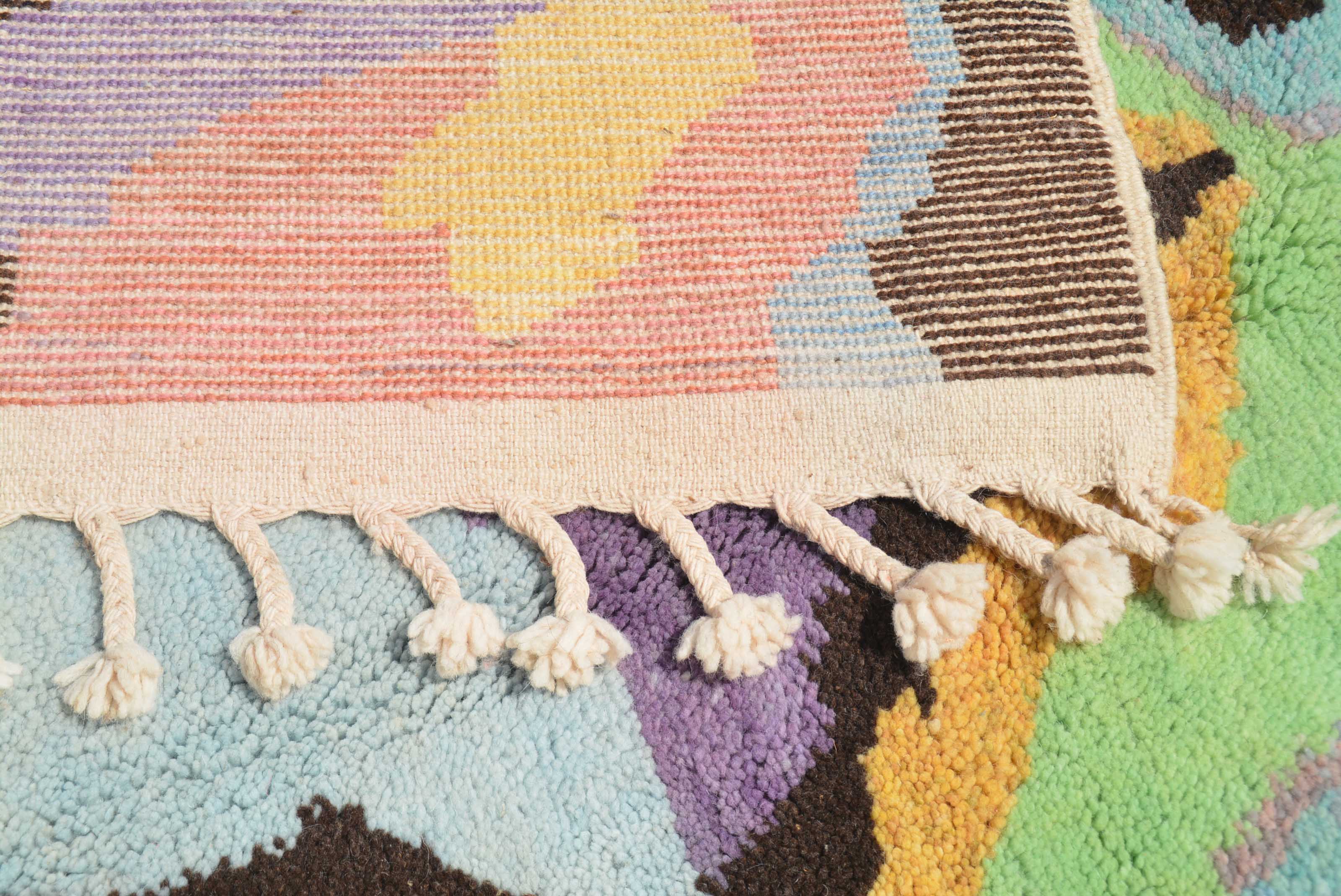 Earthbound (8'0" x 10'0") - Abstract Geometric Moroccan Area Rug - Hand-Dyed Wool - Image 5