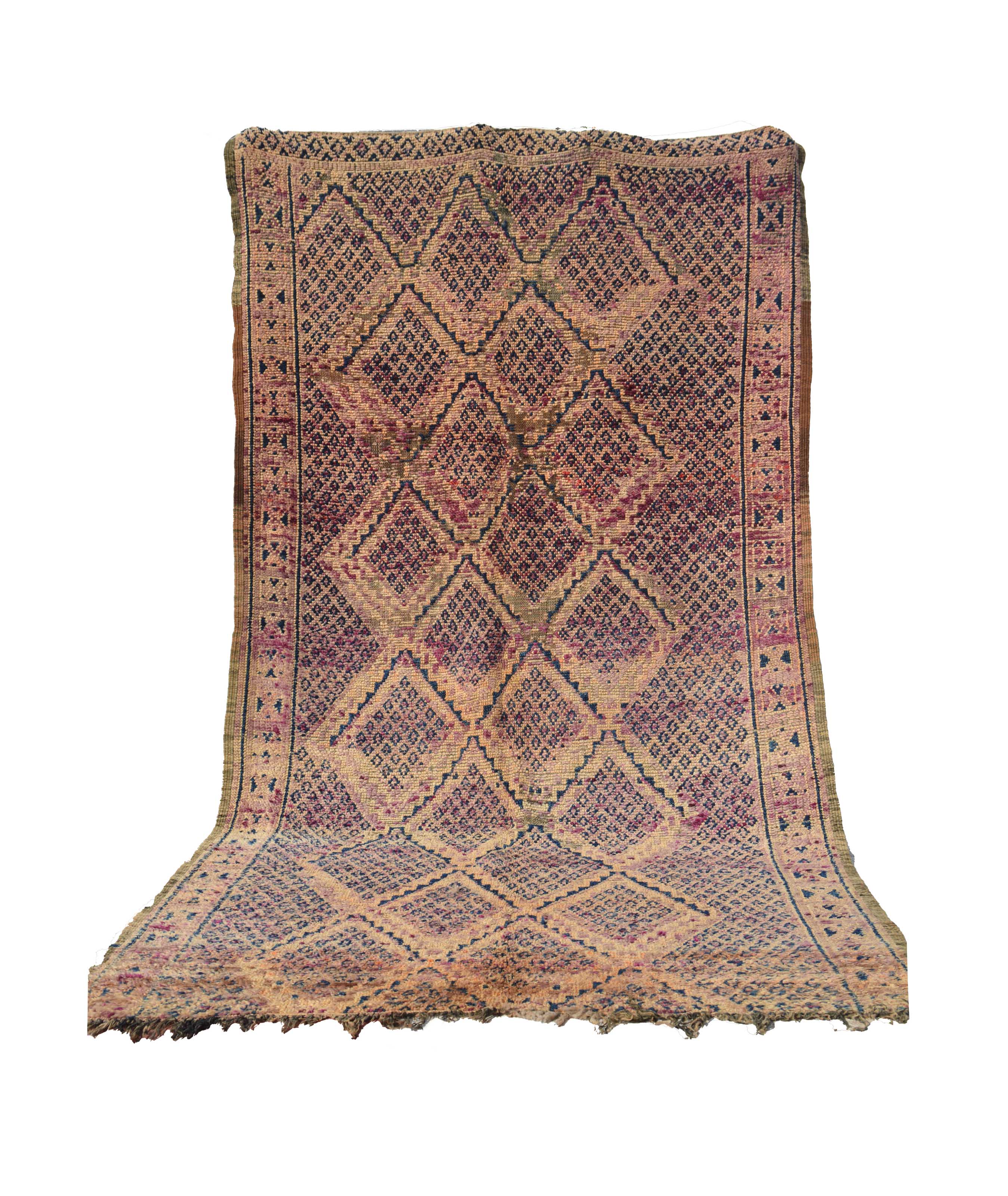Faded Vintage (5'10" x 11'0") – Antique Purple Collector's Boujaad Berber Rug - Image 4