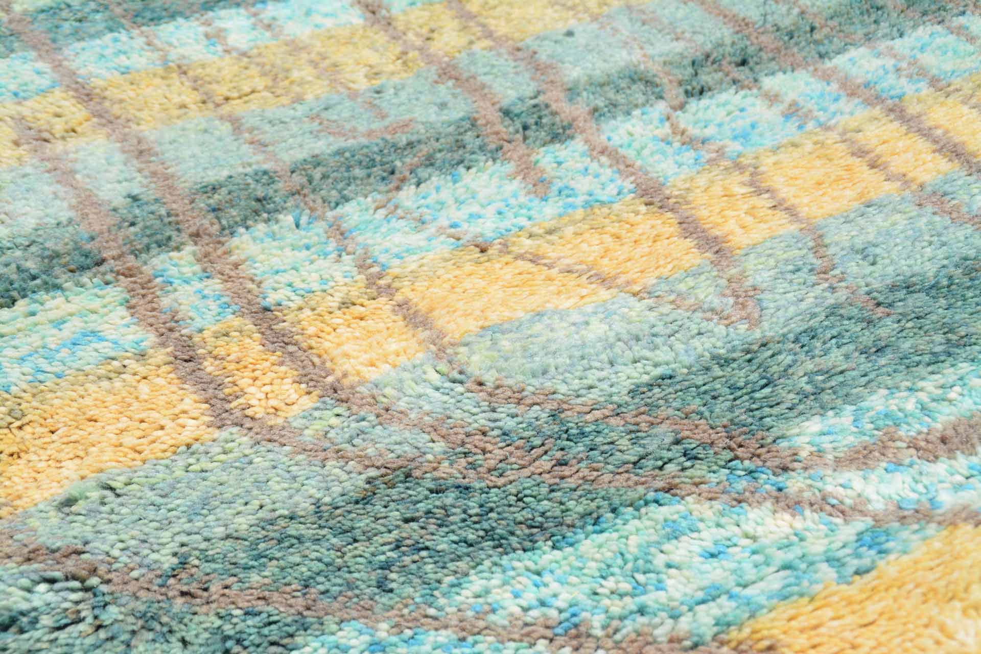 Fall Until Winter (4' x 5'10") - Kuba Mud Cloth Inspired Beni Ourain Rug - Image 2
