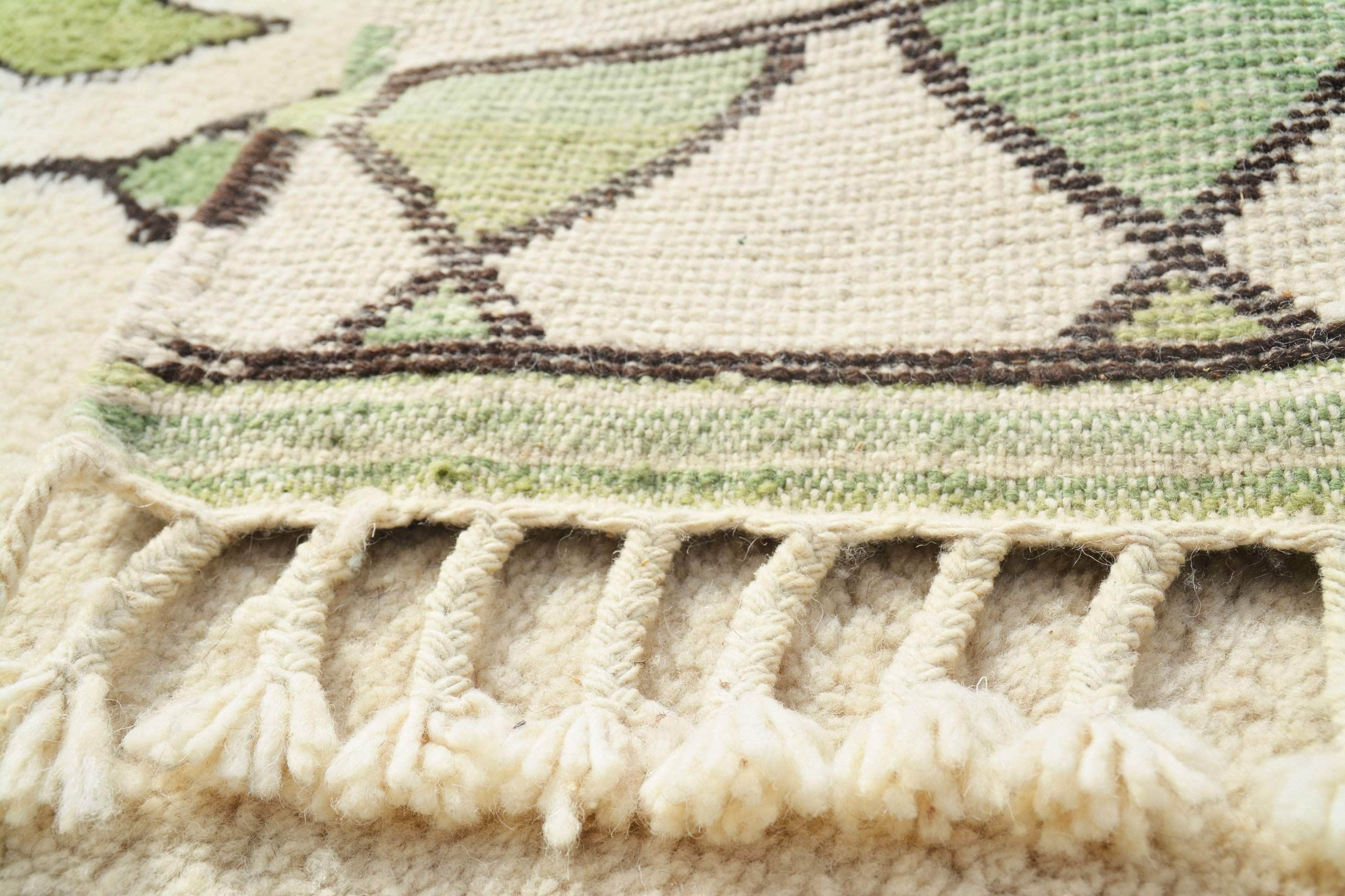 Falling (3'1" x 9'2") - Mint & Sage Green Tribal Moroccan Runner - Image 3