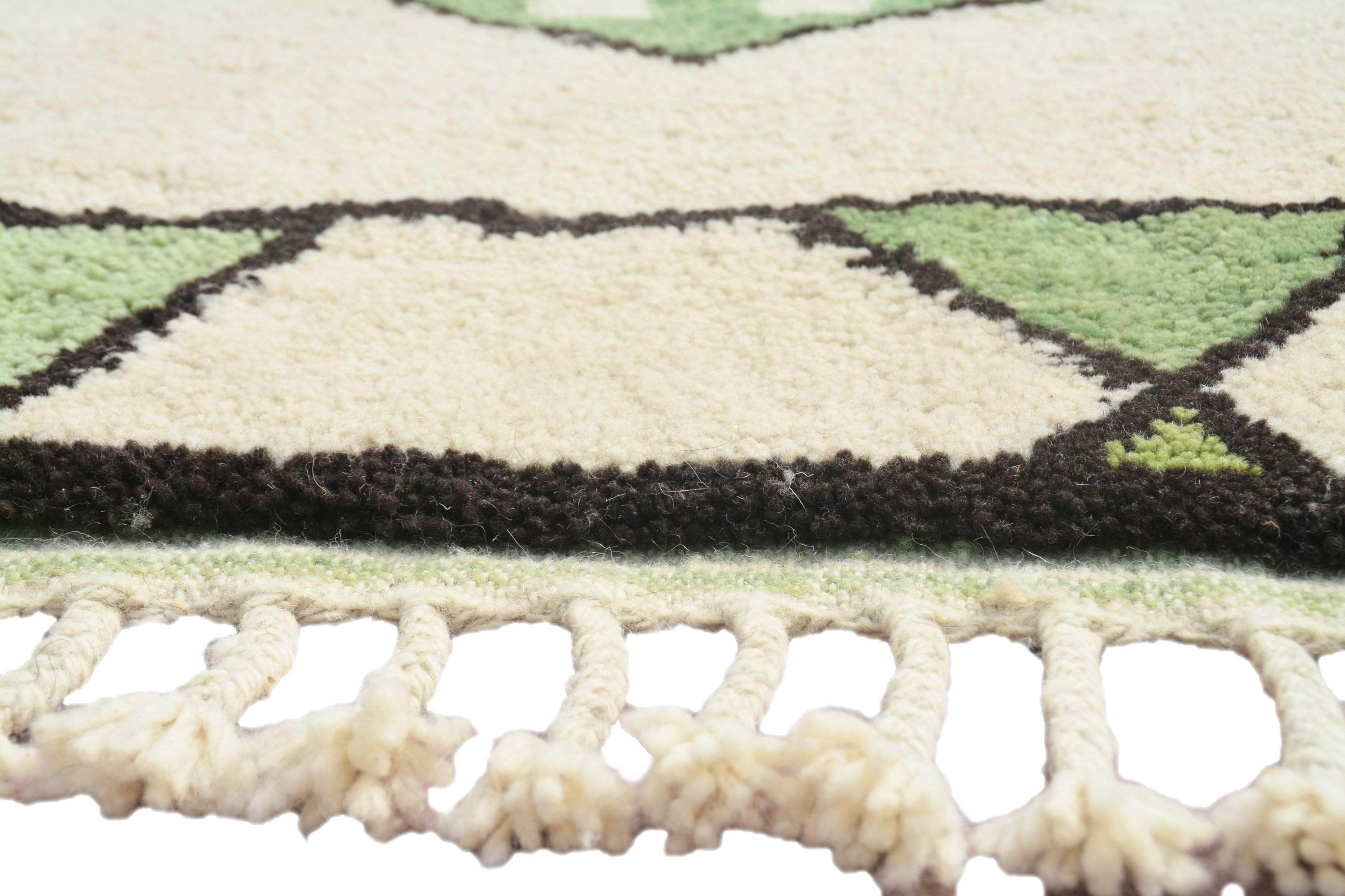 Falling (3'1" x 9'2") - Mint & Sage Green Tribal Moroccan Runner - Image 4