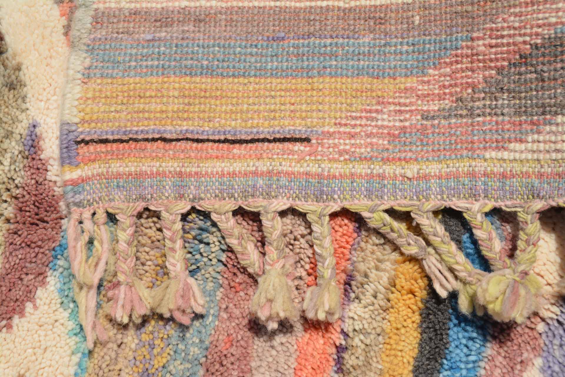 Feel - Custom Bespoke Multicolor Wave Geometric Moroccan Azilal Berber Rug - Image 3
