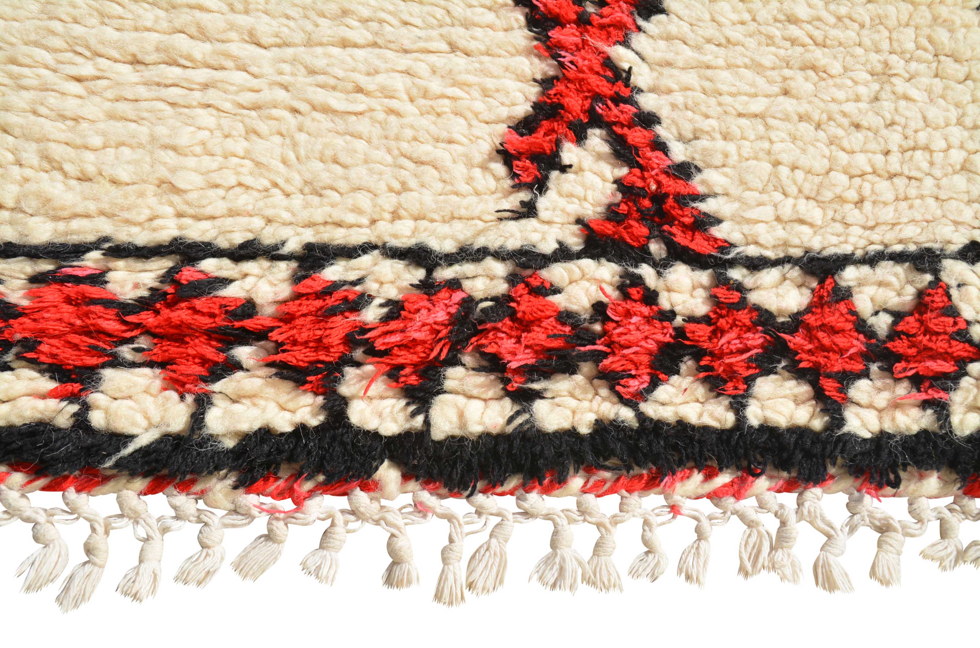 Folk Songs (3'4" x 10'2") – Striking Vintage Azilal Berber Wool Runner - Image 4
