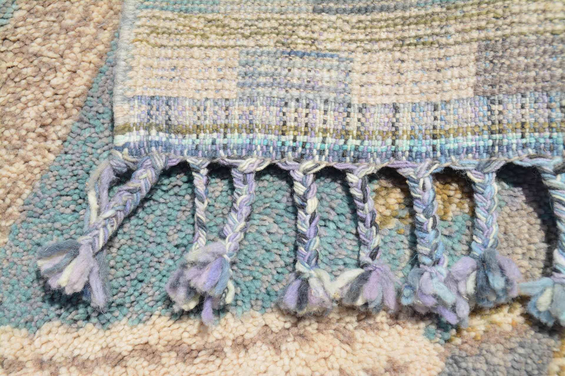 Fortitude - Custom Teal & Grey Geometric Mountain Handmade Moroccan Rug - Image 4