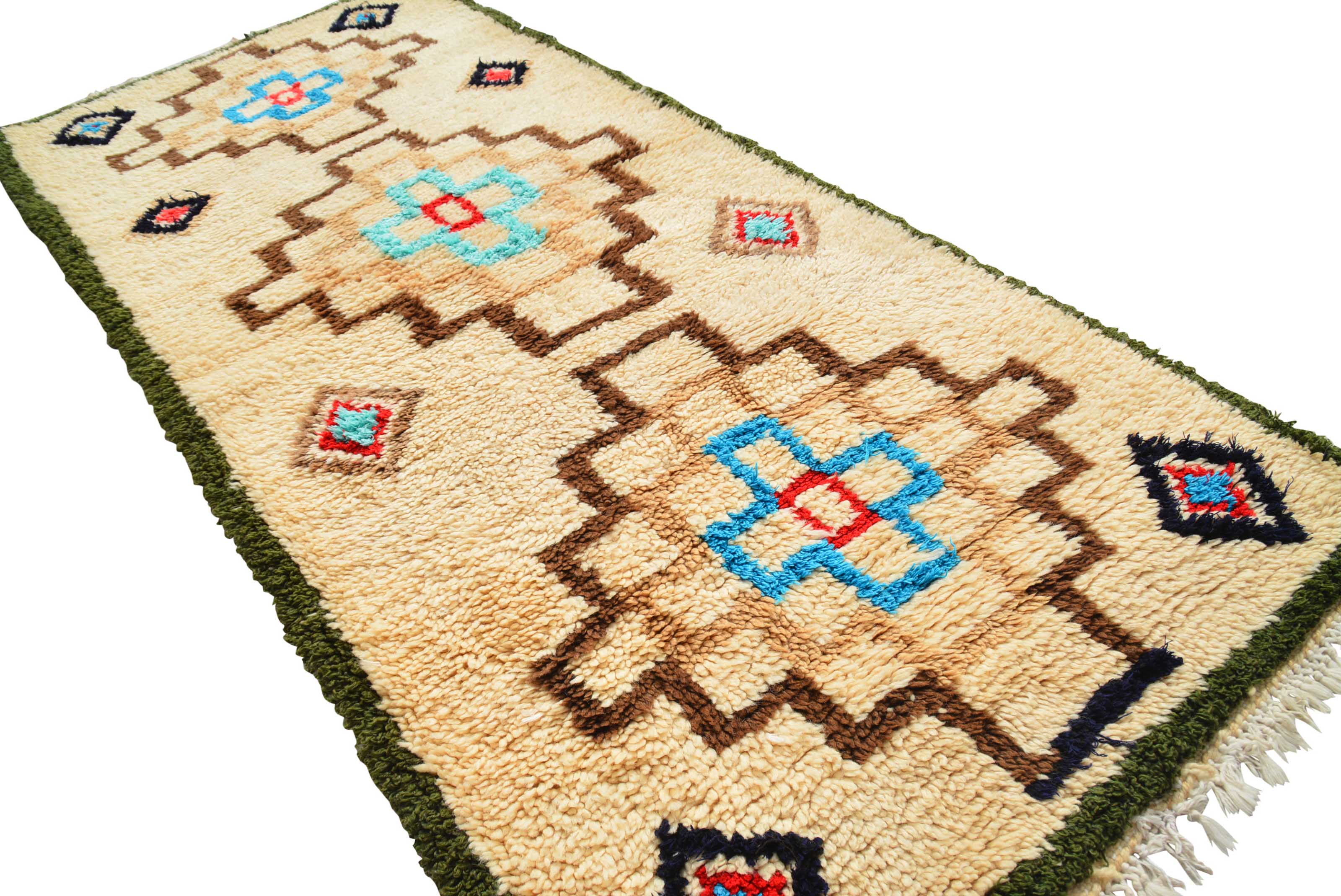Go Far (2'8" x 6'4") – Vintage Geometric Azilal Runner Rug - Image 4