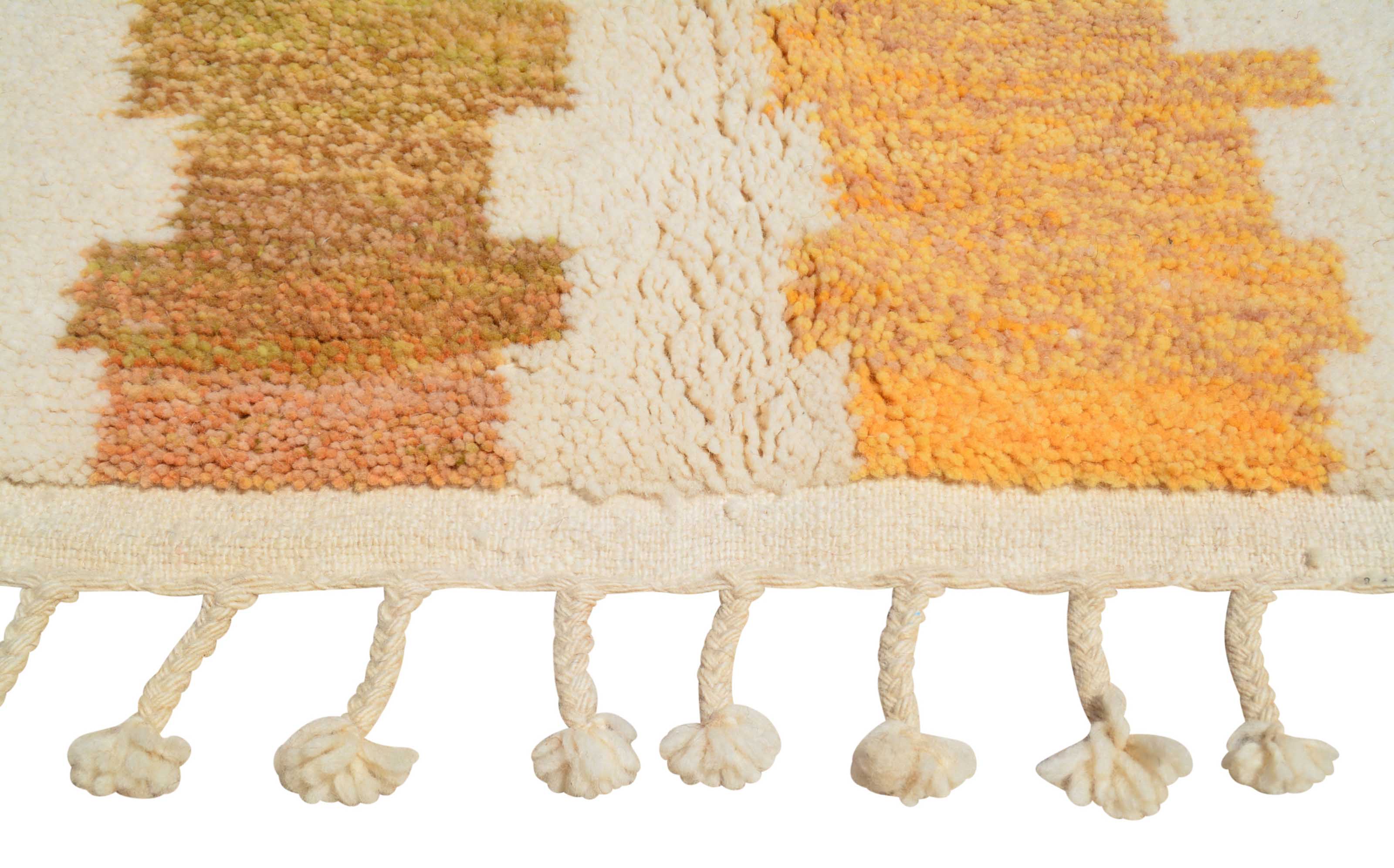 Honeycomb (6'0" x 9'0") - Golden Azilal Area Rug - Hand-Dyed Wool - Image 4