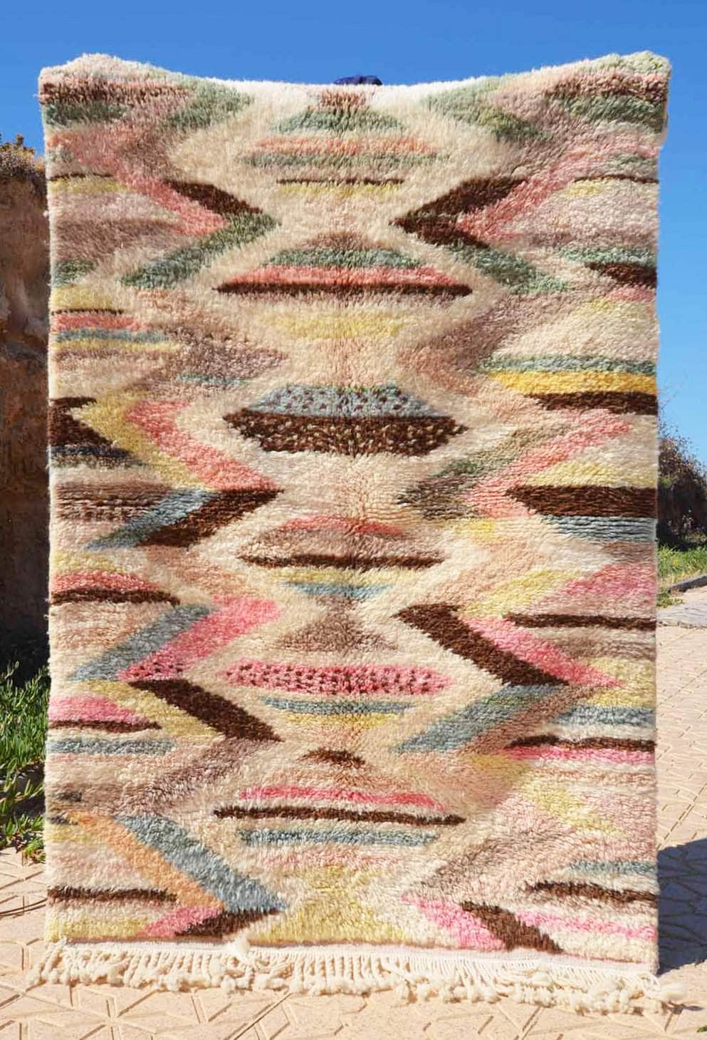 Just Dandy (3'10" x 5'8") - Playful Geometric Azilal Rug - Image 5