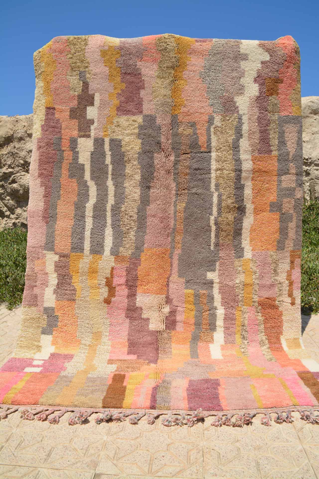 Like Gold | Bespoke Sunset & Plum Abstract Azilal Rug - Image 6
