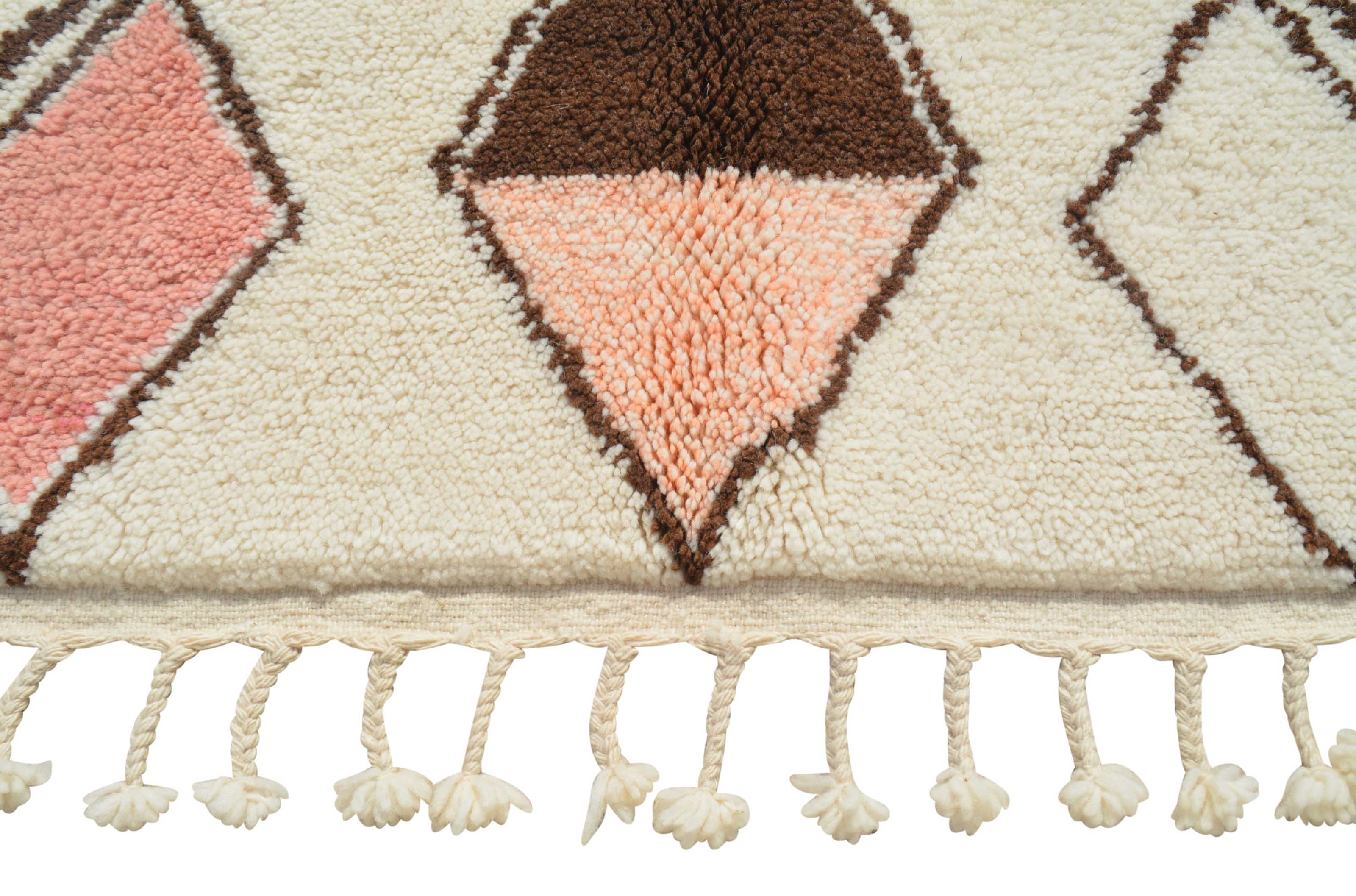 Logan (5'2" x 8'0") - Abstract Pink & Black Tribal Diamond Totem Azilal Rug - Image 3
