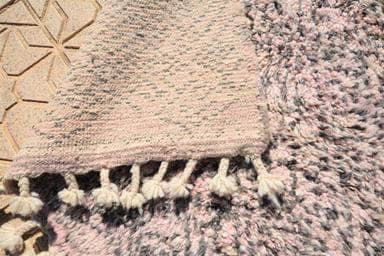 Lost in Goodness (4'2" x 5'4") - Muted Rose Speckled Azilal Rug - Image 4