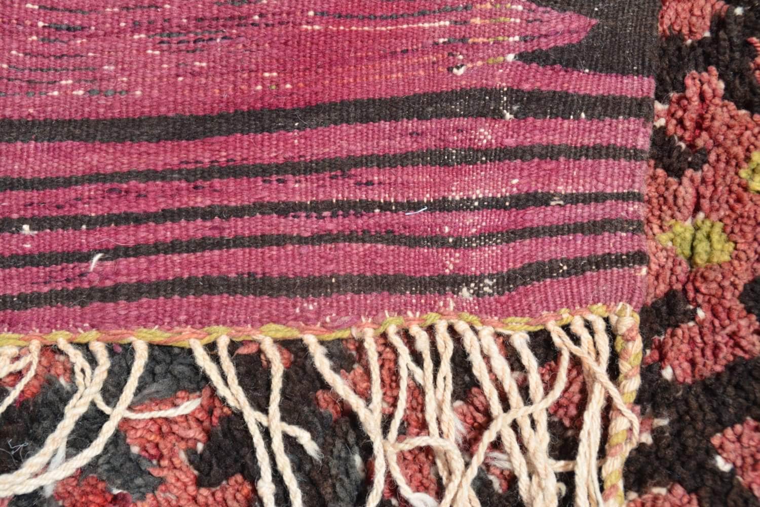Midnight Jaunt (6'1" x 14'2") – Vintage Dark Geometric Moroccan Rug - Image 3