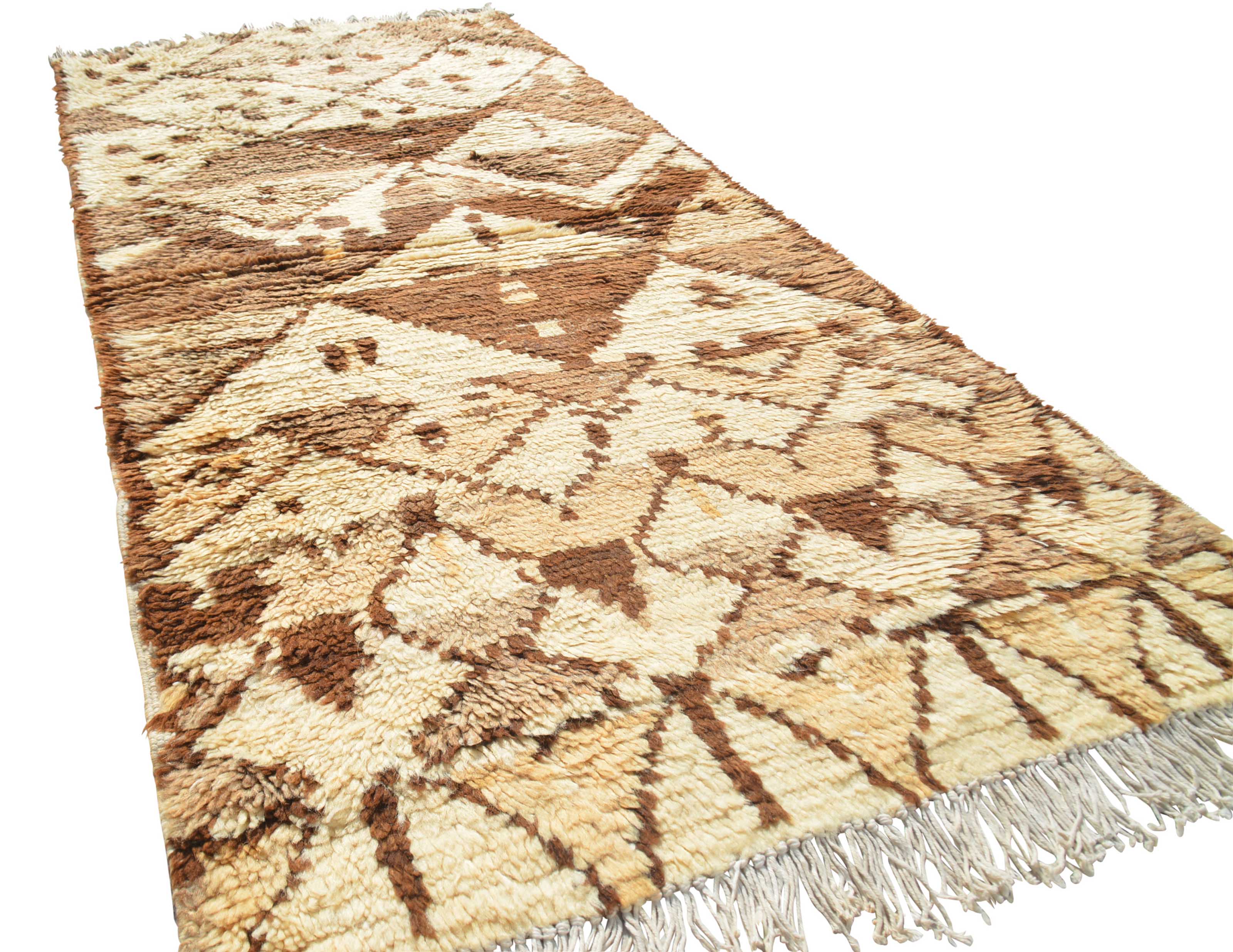 Mountain Tops (2'10" x 5'10") – Vintage Earthy Brown Berber Moroccan Accent Rug - Image 5