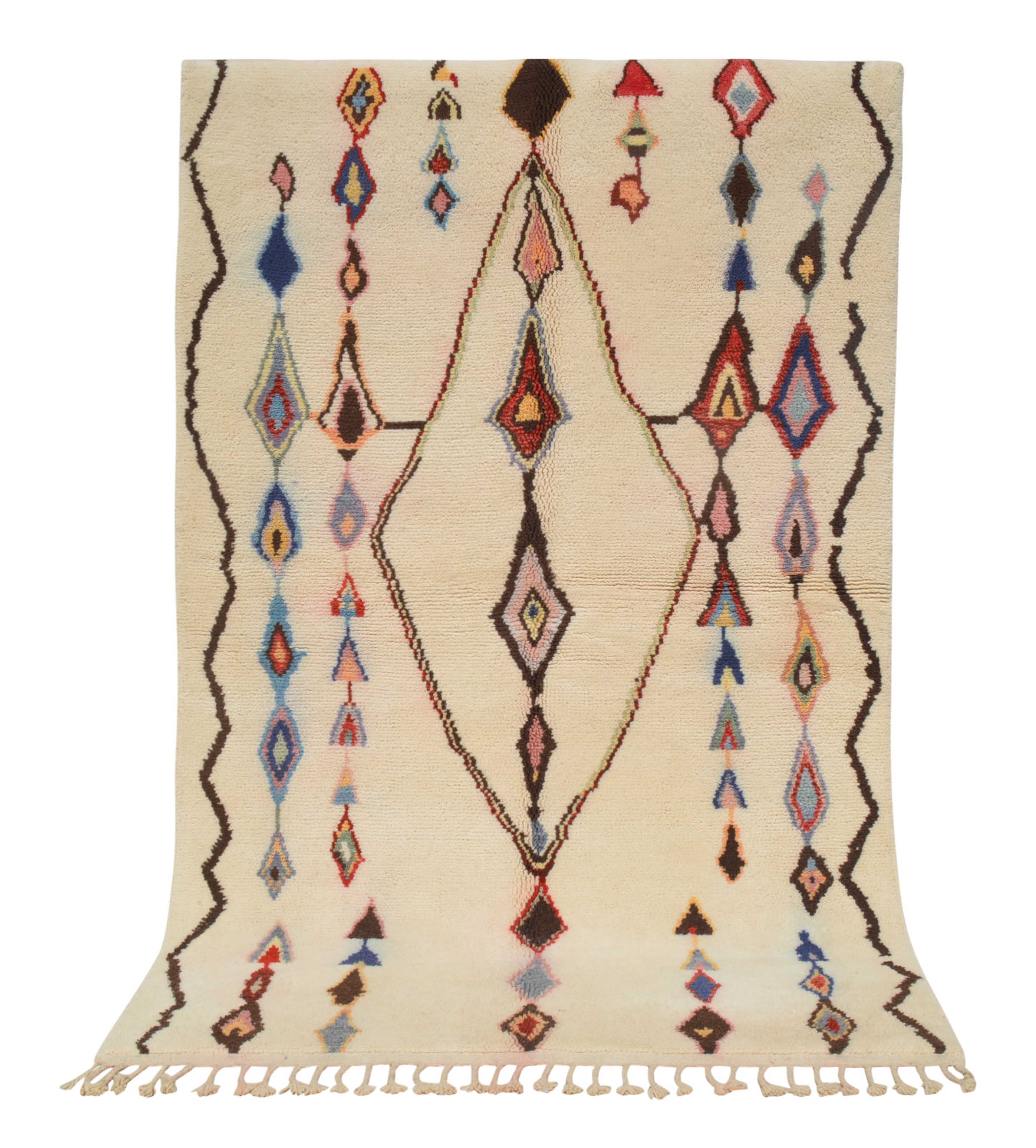 Mystic Symbols (5'2" x 8'0") - Tribal Boho Moroccan Area Rug - Hand-Knotted Wool - Image 6