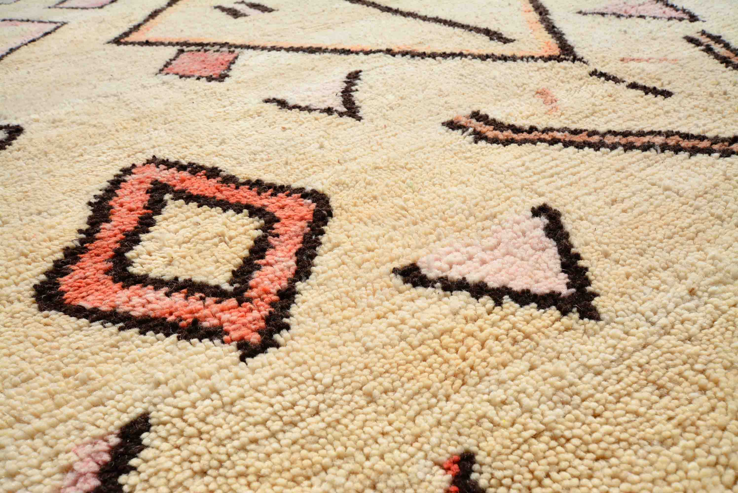 Oumayma | Bespoke Pink-Outline Tribal Beni Ourain Rug - Image 2