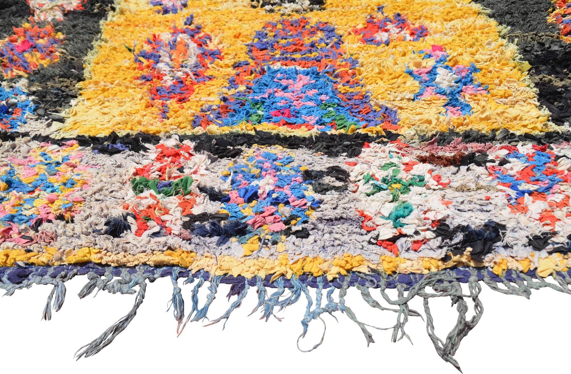 Piece of History (3'5" x 8'4") – Fabulous Bold Vintage Cotton Shag Runner - Image 3