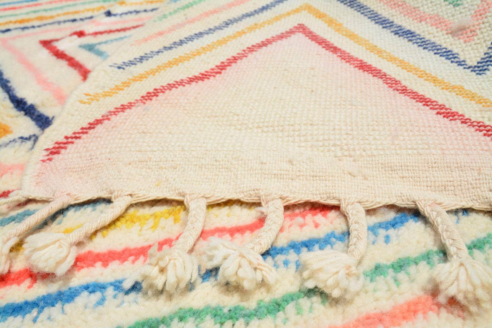 Quake | Bespoke Rainbow Zigzag Moroccan Azilal Berber Rug - Image 4