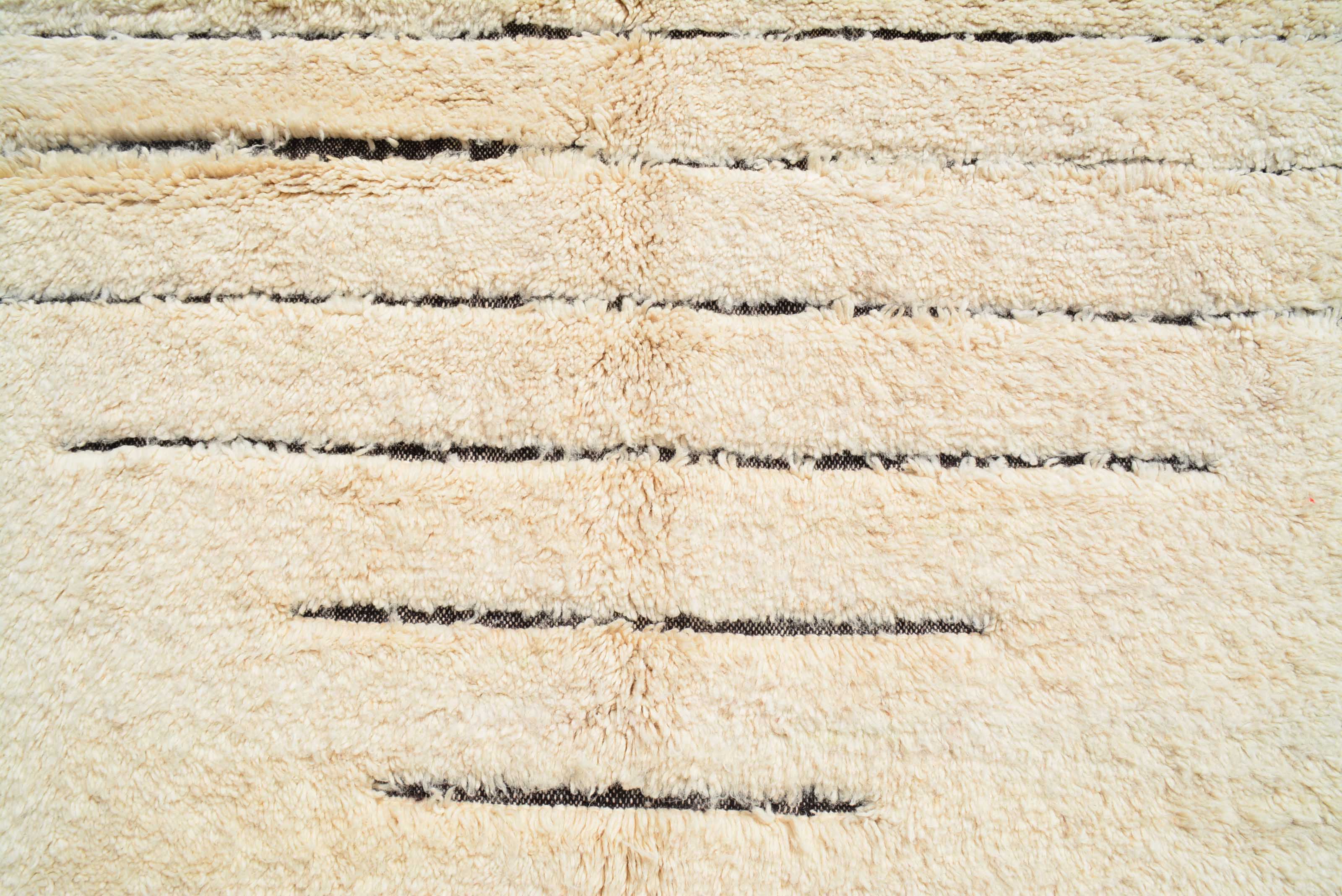 Rachida | Bespoke Minimalist Linear Diamond Beni Ourain Rug - Image 2