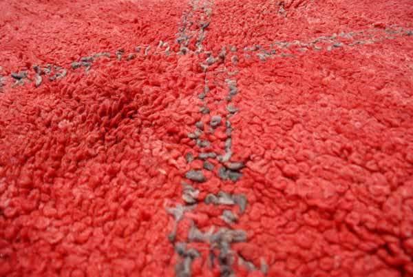 RedSpring (5'5" x 10') – Rare Red Beni Ourain Style Area Rug - Image 2
