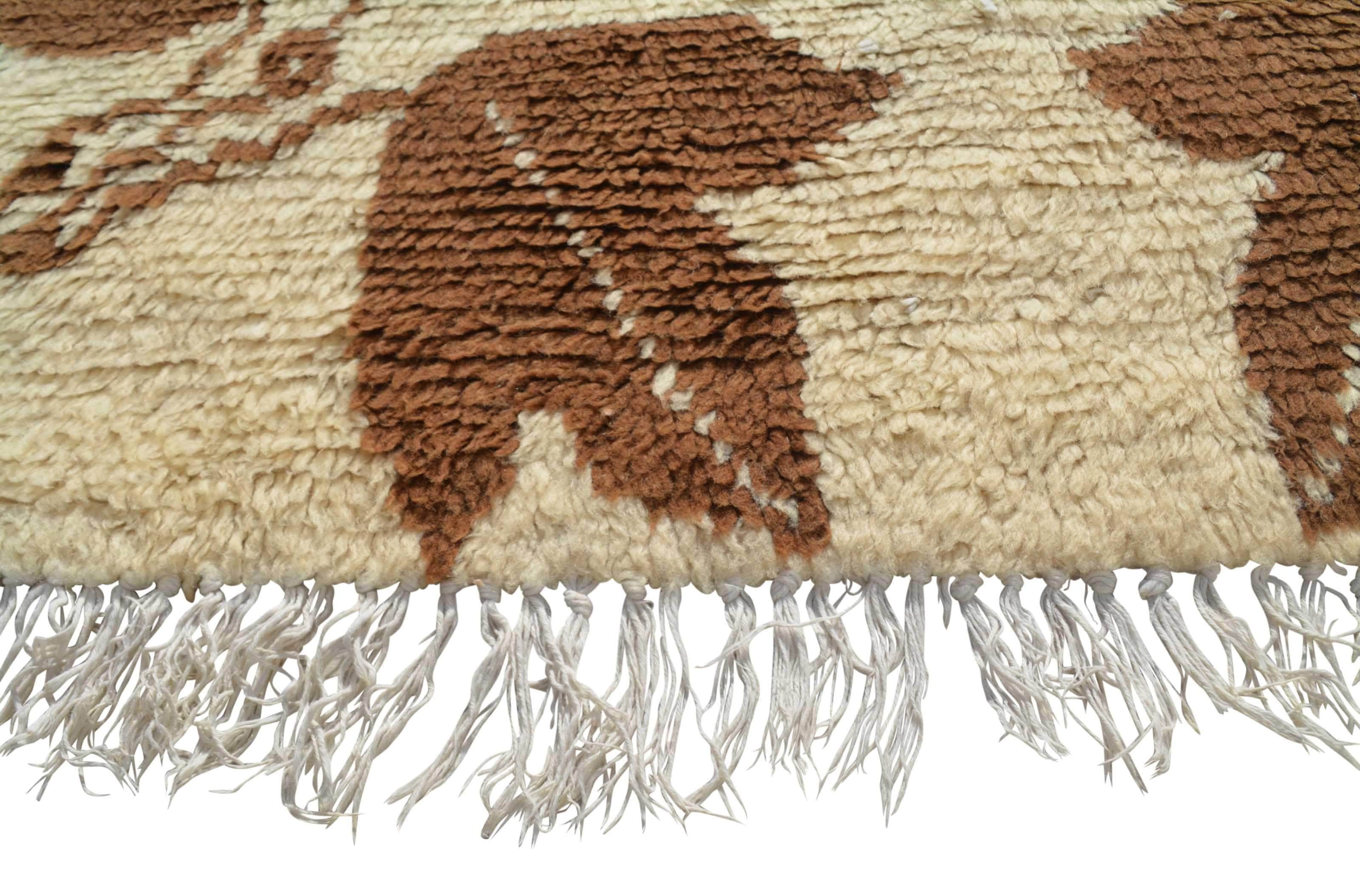 Regal Dreams (3' x 6'2") – Vintage Rare Botanical Leaf Beni Ourain Moroccan Rug - Image 2