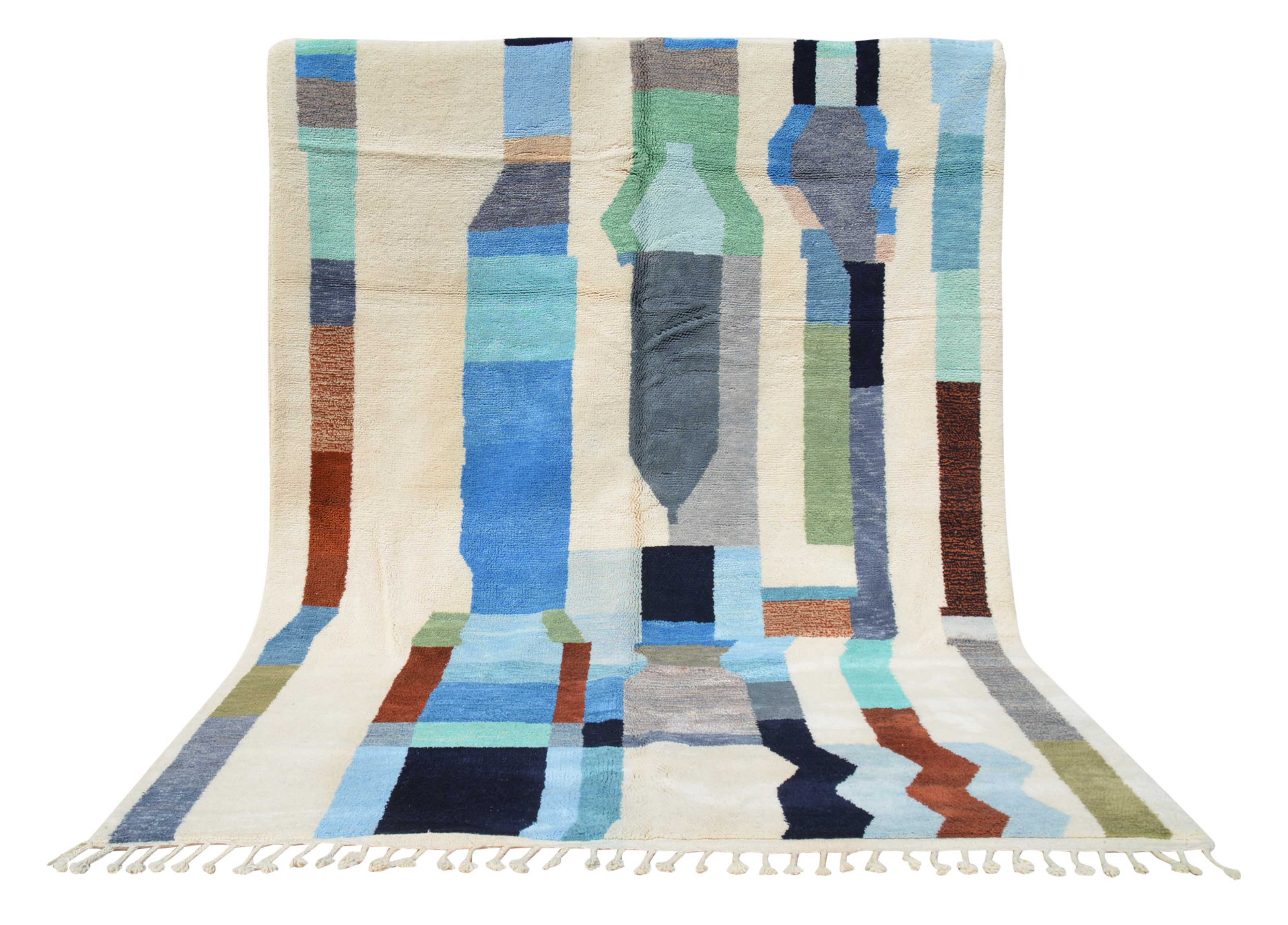 Riptide (7'10" x 10'0") - Coastal Azilal Area Rug - Hand-Dyed Wool - Image 6