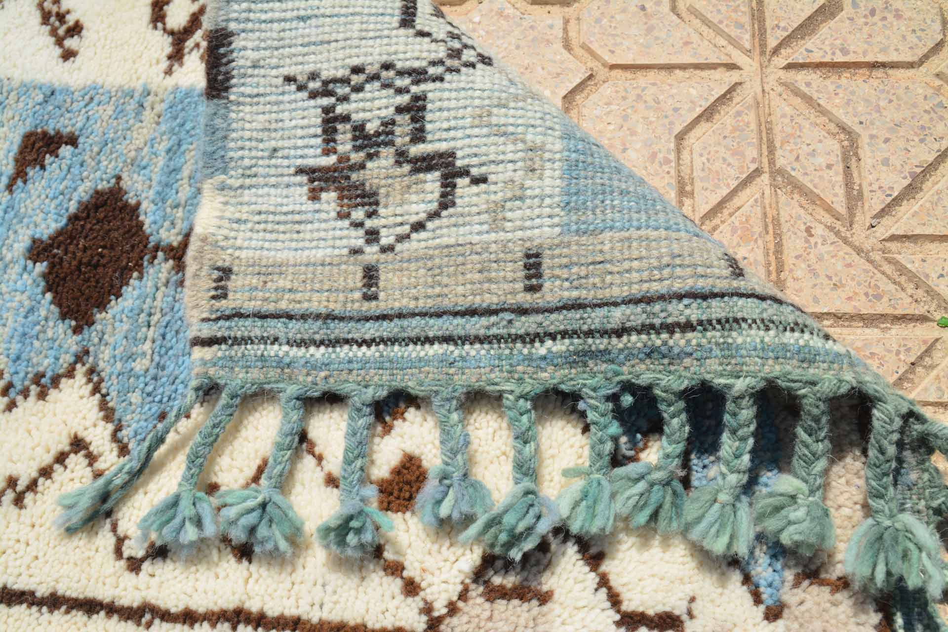 Seaside | Bespoke Light Blue & Sand Azilal Rug - Image 4