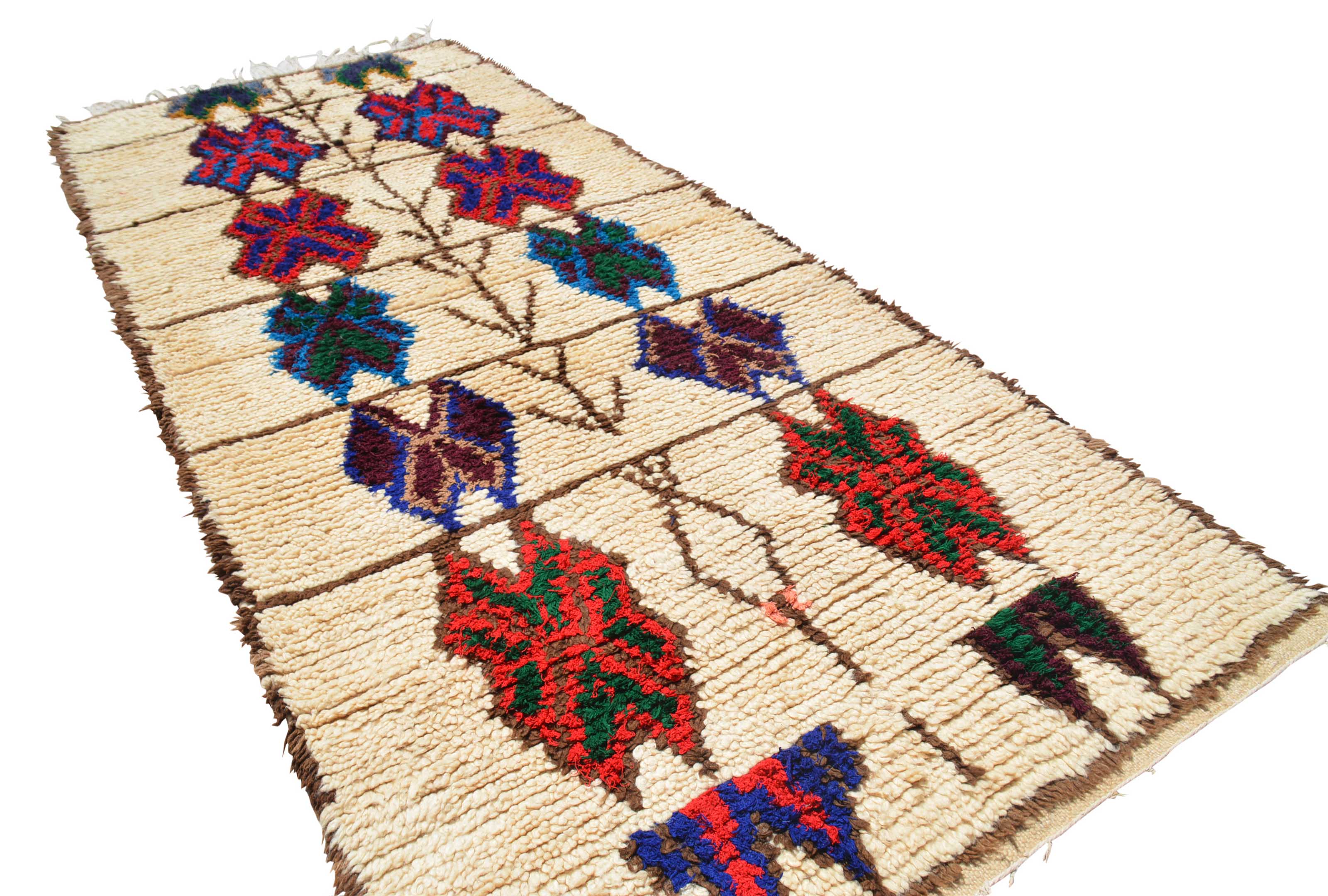 See Us (3'2" x 7'11") – Vintage Tribal Butterfly Motif Moroccan Runner - Image 5