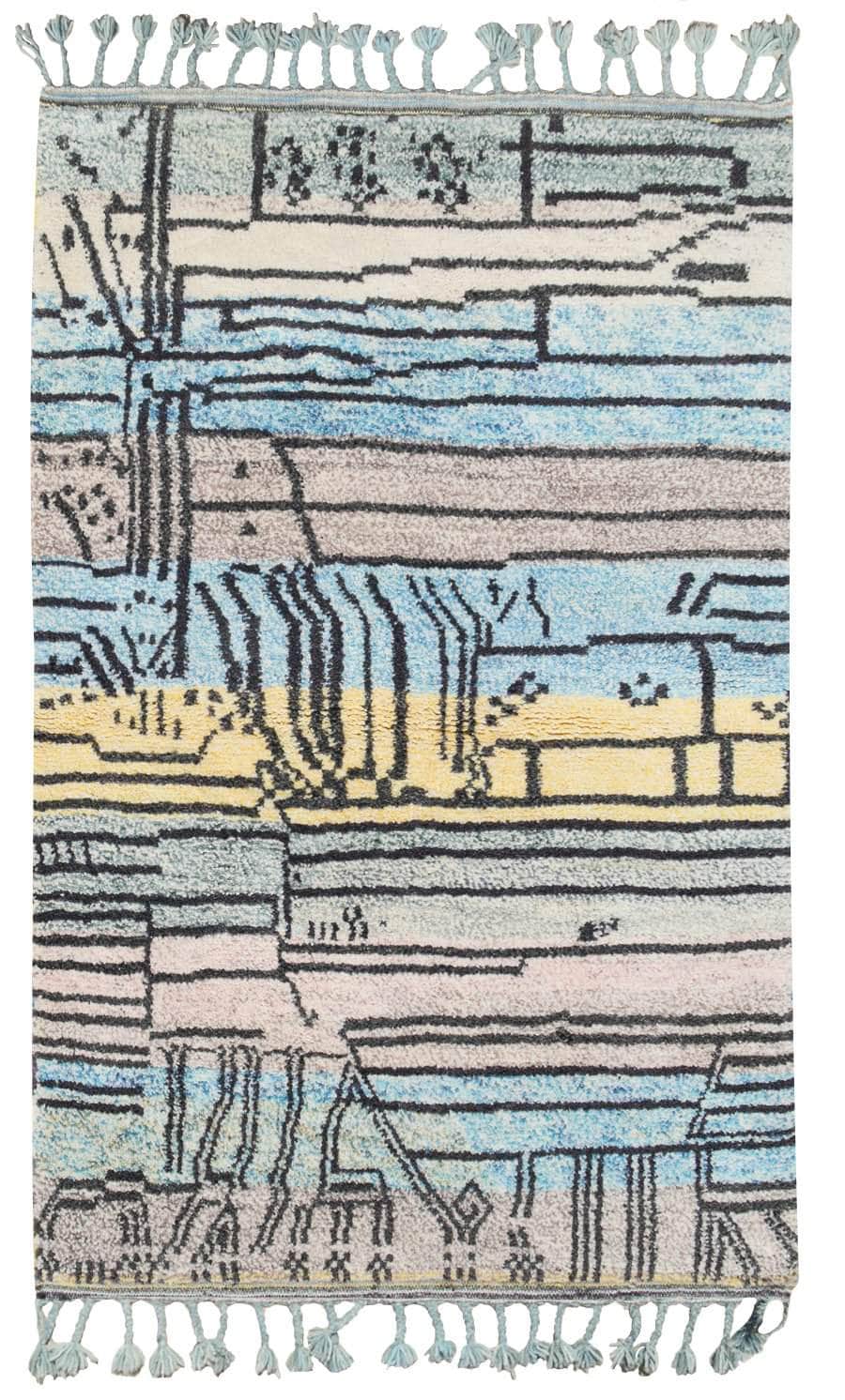 Street Life (4' x 6') - Dynamic Intricate "City Energy" Azilal Rug