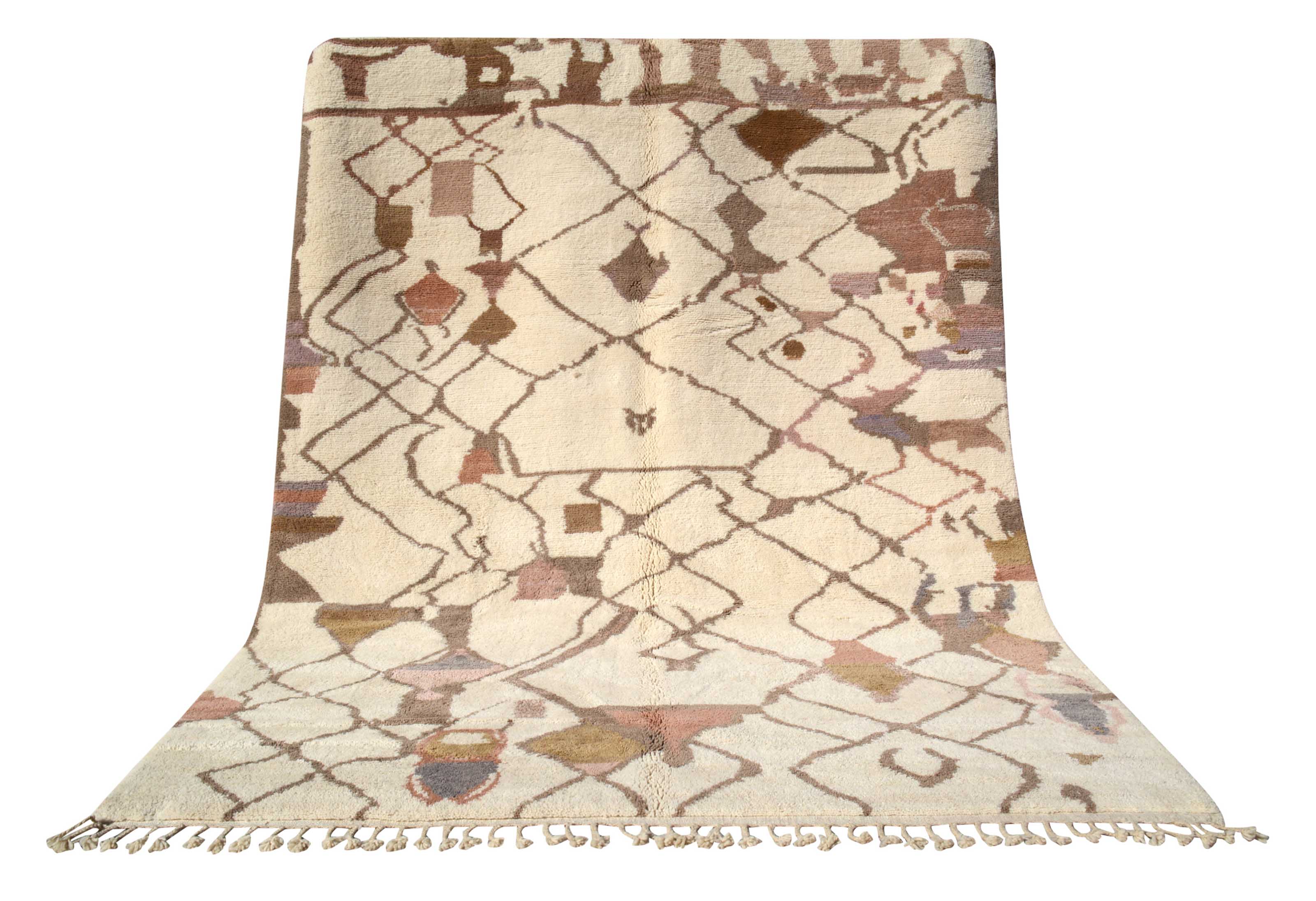 Terra Tones (8'0" x 10'2") - Earthy Geometric Azilal Rug - Hand-Knotted Wool - Image 6