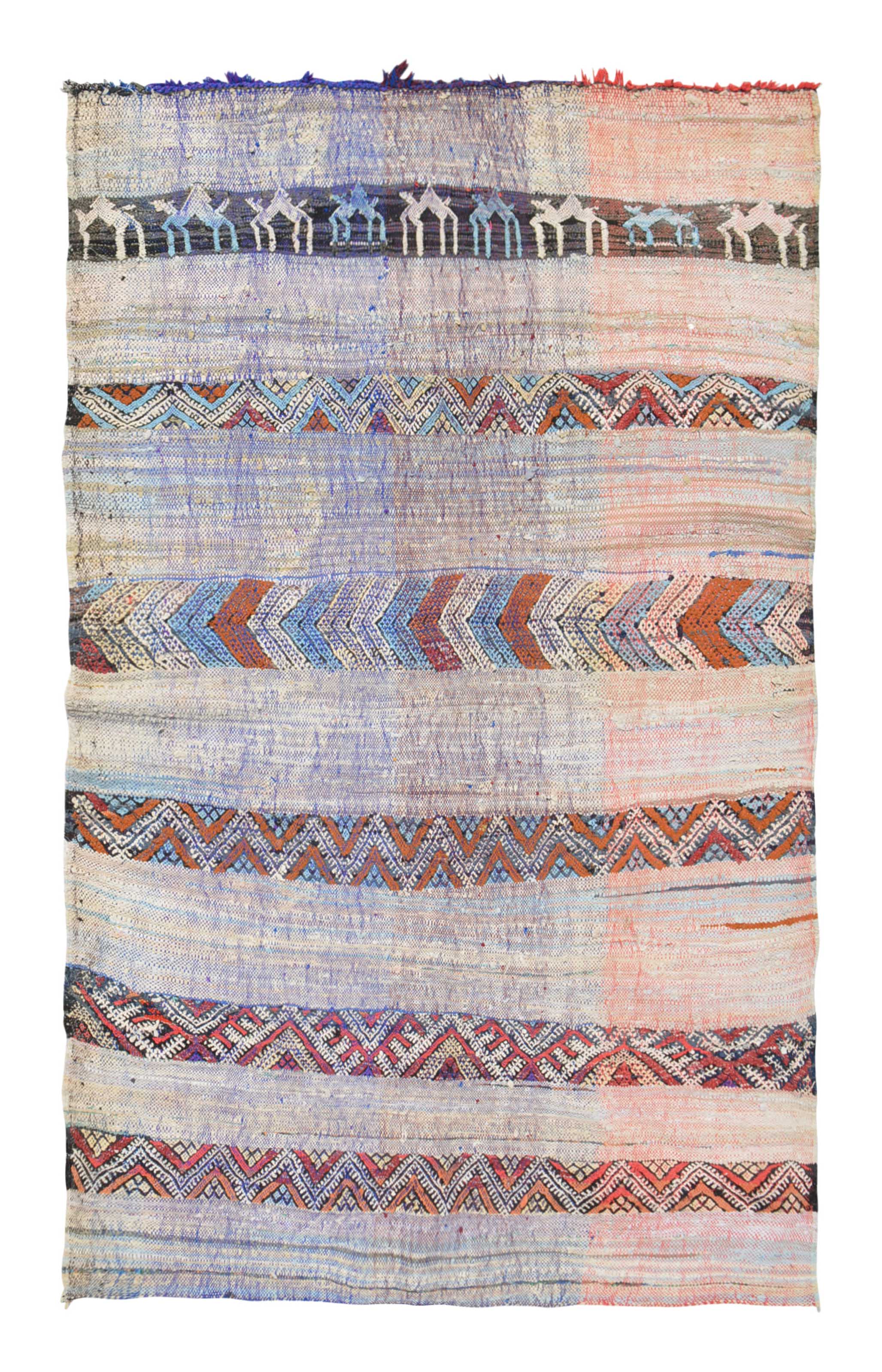 Thru Landscapes (4'8" x 7'0") – Wabi-Sabi Vintage Mixed-Weave Wool Rug