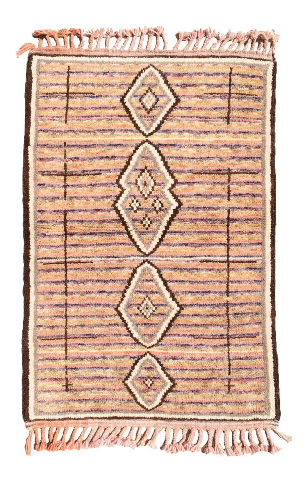 Tribal Vibe (4' x 5'8") - Vintage Reimagined Pink & Orange Azilal Rug