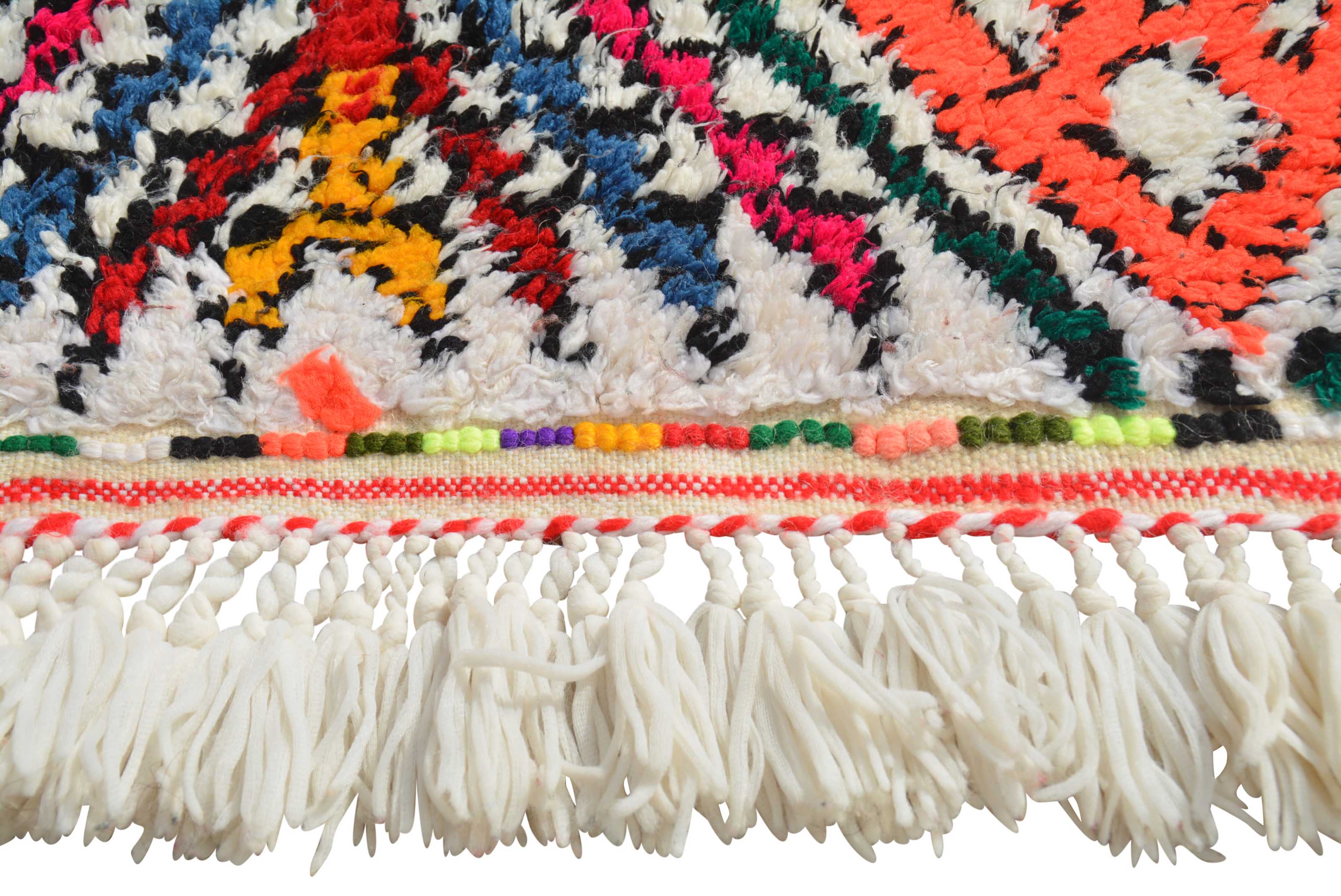 Truly Living (5'8" x 8'2") – Vintage Neon Diamond Azilal Moroccan Area Rug - Image 3
