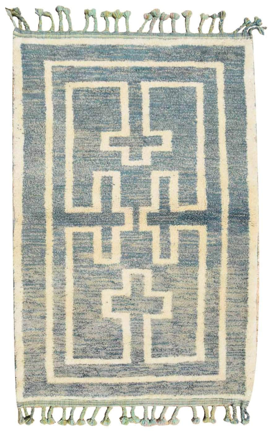 Tuareg Vibe (4' x 6') - Bold Deep Blue Azilal Rug
