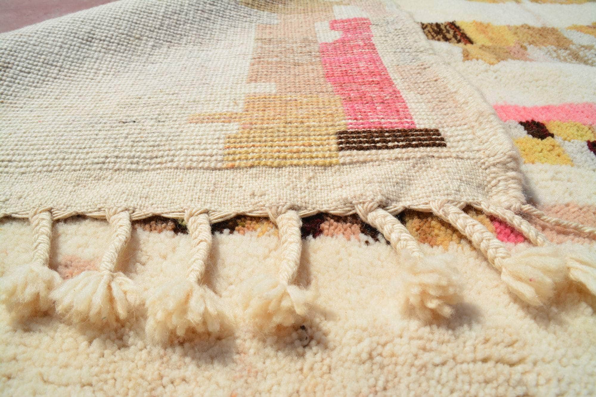 Unbound (6'0" x 9'0") - Abstract Rose Pink & Chocolate Brown Striped Rug - Image 4