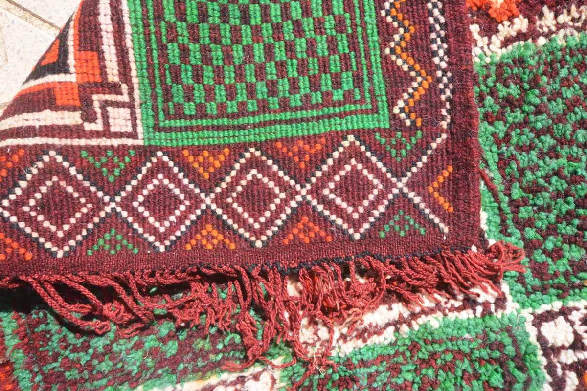 Very Merry (5'7" x 9'1") – Vintage Geometric Berber Area Rug - Image 4