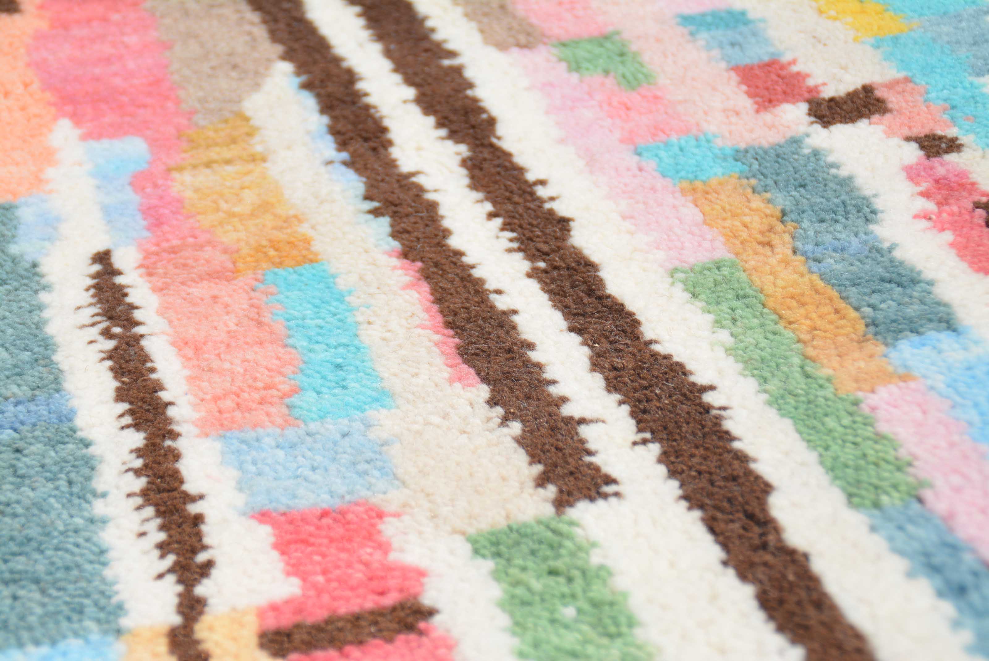Vibrant Path (2'4" x 8'2") - Colorful Azilal Runner - Hand-Dyed Wool - Image 3
