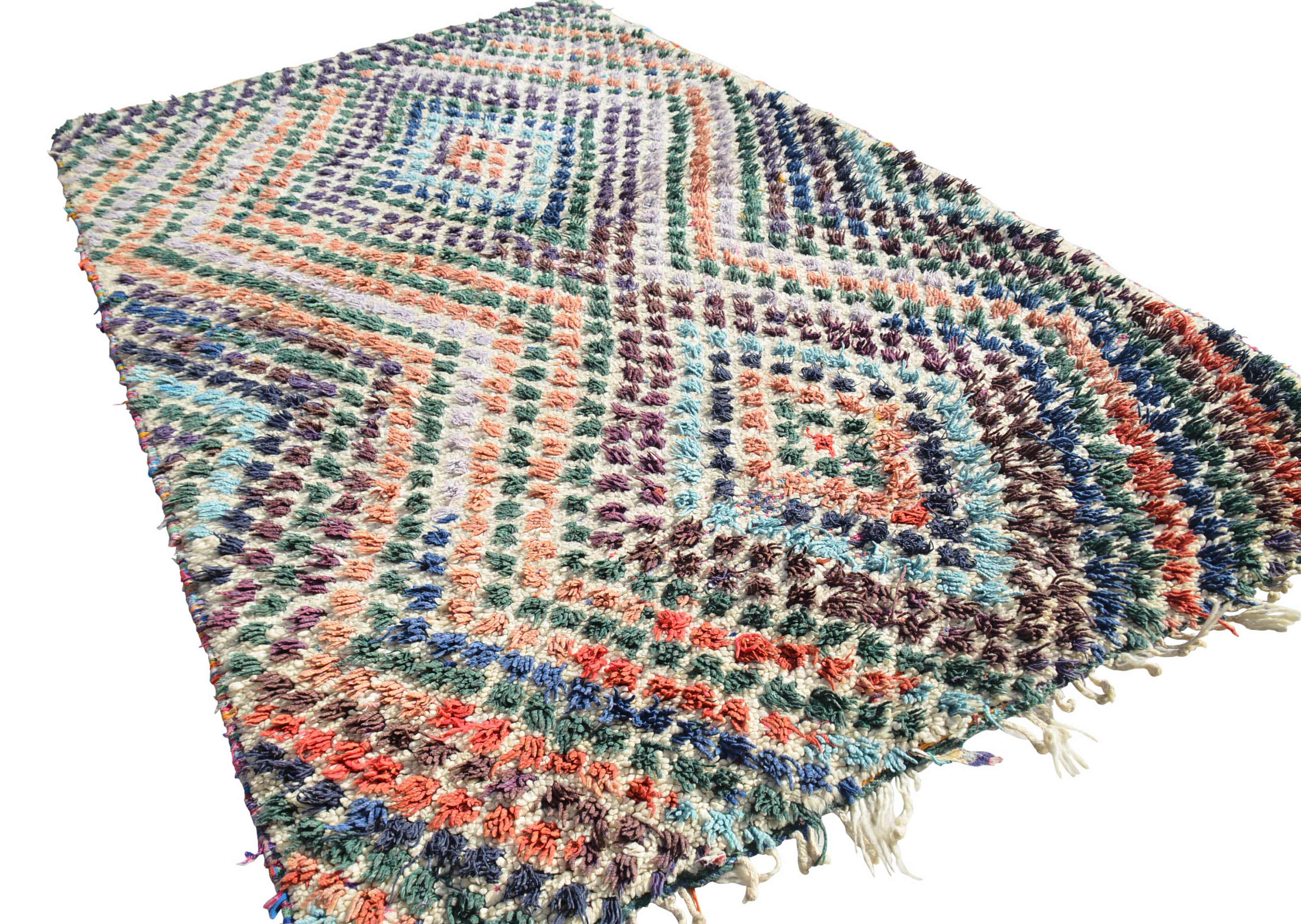 Woodstock (3'8" x 6'2") – Vintage Pointillist Azilal Area Rug - Image 4